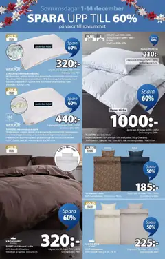 JYSK - erbjudanden - Förhandsvisning av reklamblad från butik JYSK aktuell från 01.12.2025 | Sida: 4 | Produkter: Täcke, Påslakanset, Kudde