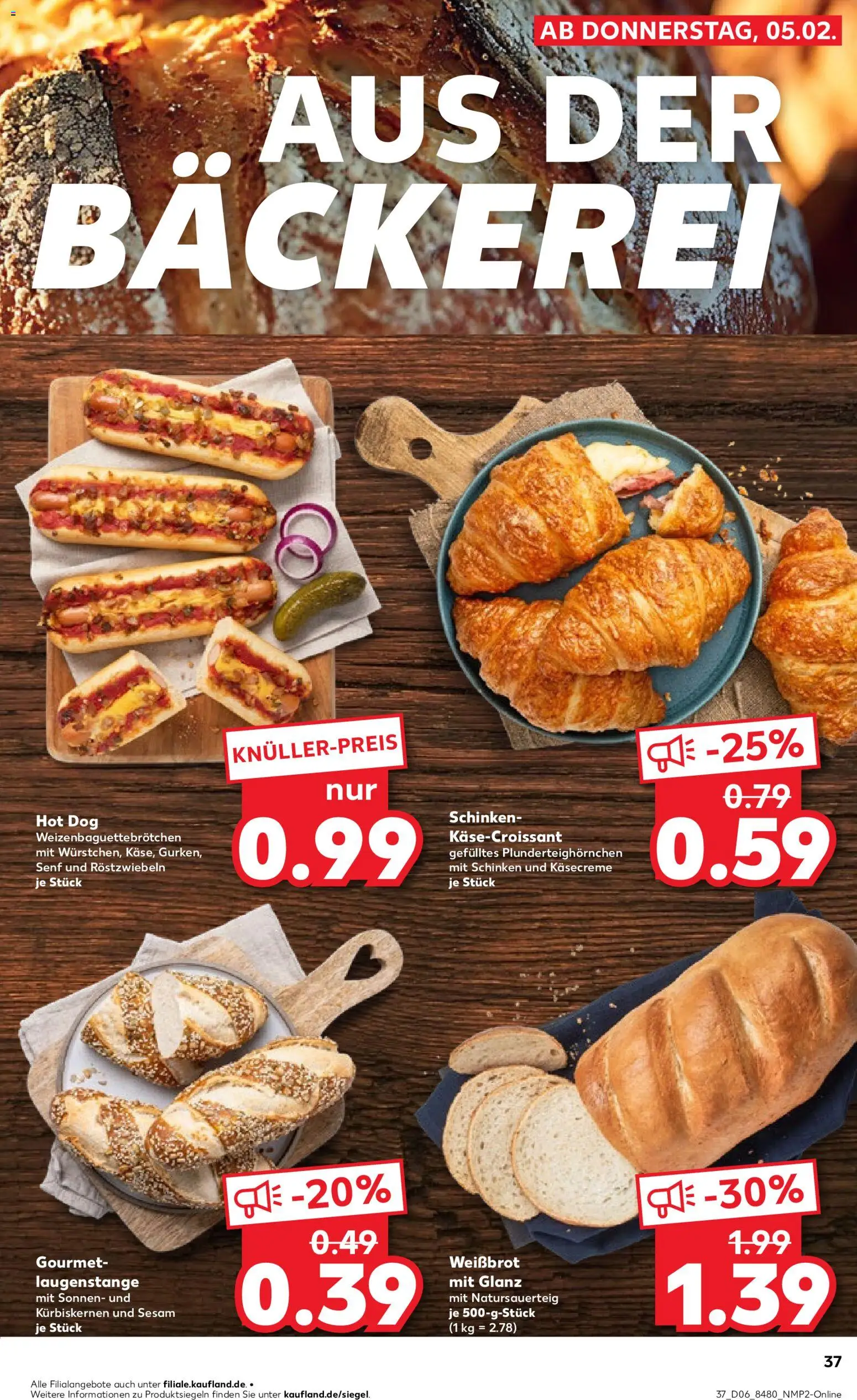 Kaufland prospekt Speyer	 – gültig ab 08.02.2026 | Seite: 39 | Produkte: Bäckerei, Schinken