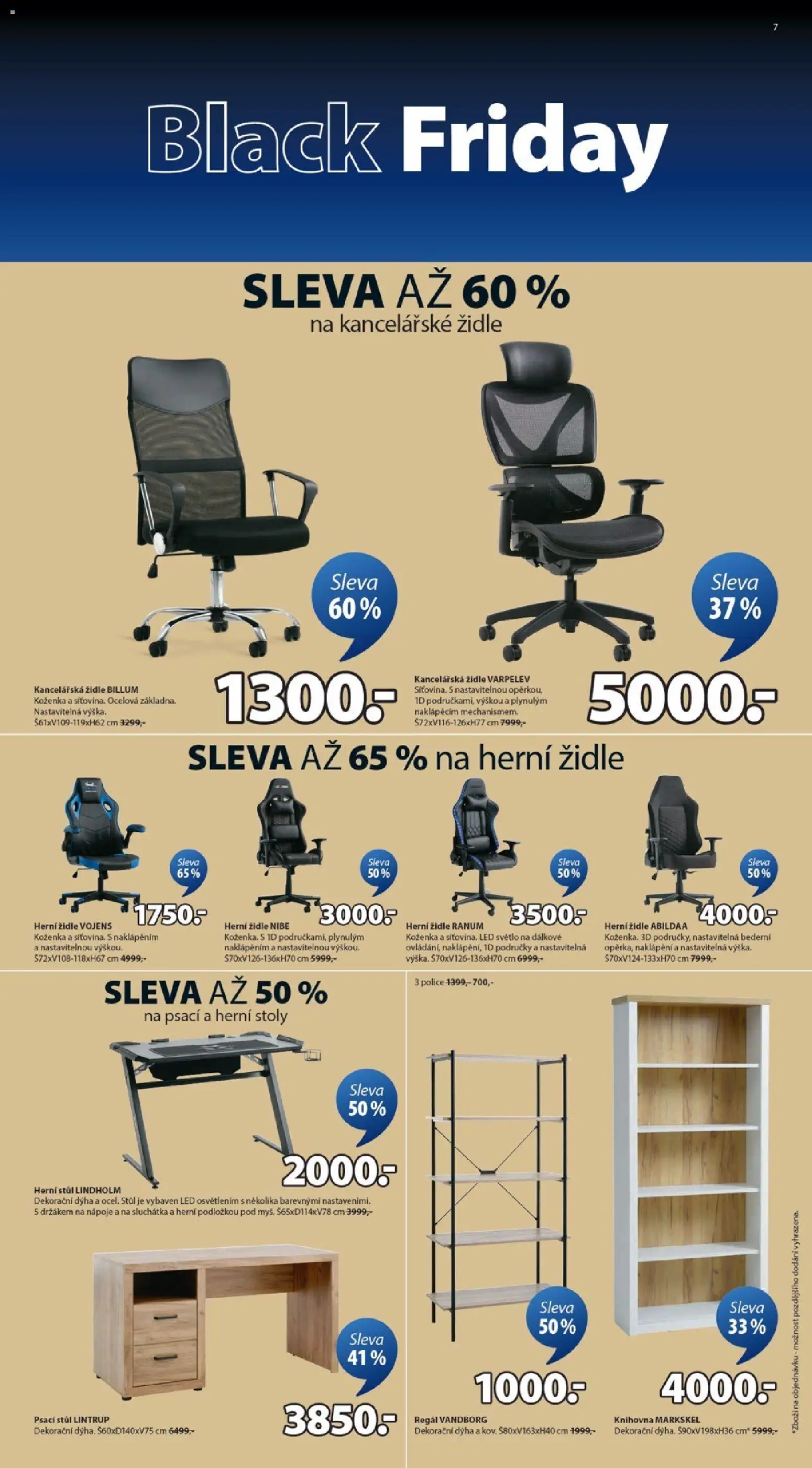 JYSK Black Friday od 19.11.2025 | Strana: 7 | Produkty: Regál, Stůl, Police, LED světlo