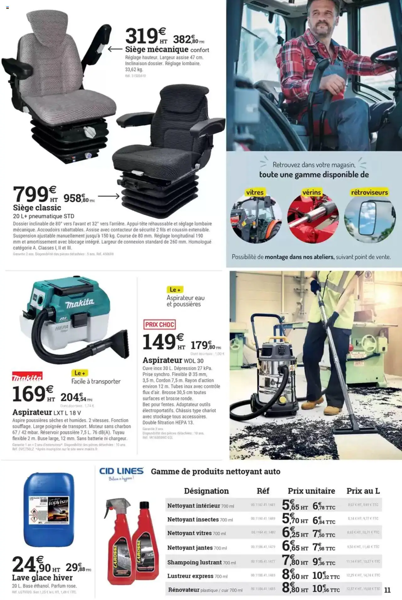 | Page: 11 | Produits: Adaptateur, Aspirateur, Tuyau, Suspension