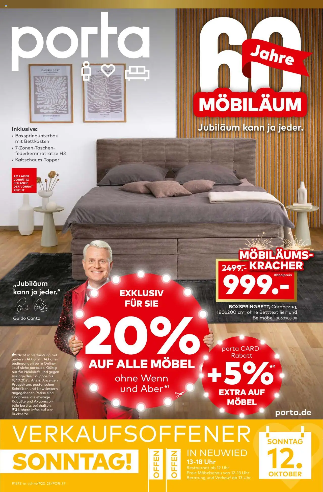 Porta! Möbiläum Neuwied – gültig ab 05.10.2025 | Seite: 1 | Produkte: Uhr
