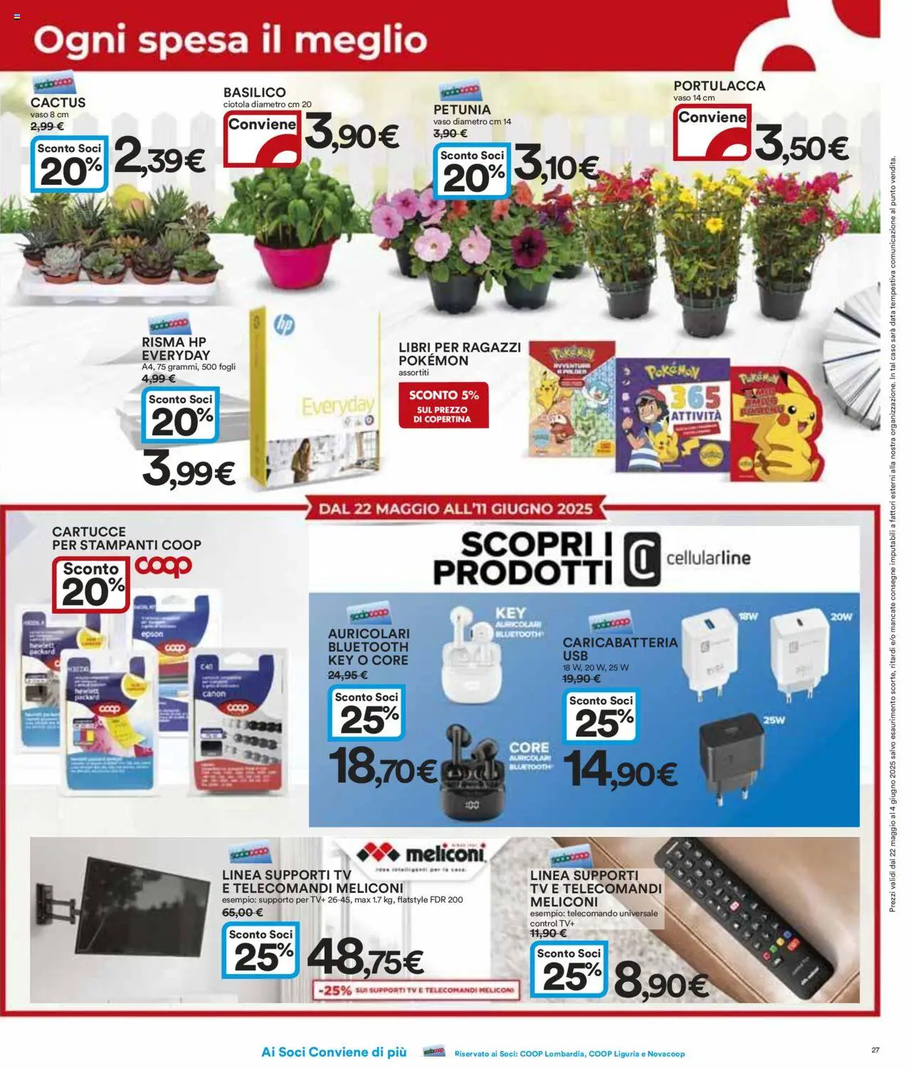 Volantino Ipercoop del 22.05.2025 | Pagina: 27 | Prodotti: Data, Basilico, TV, USB