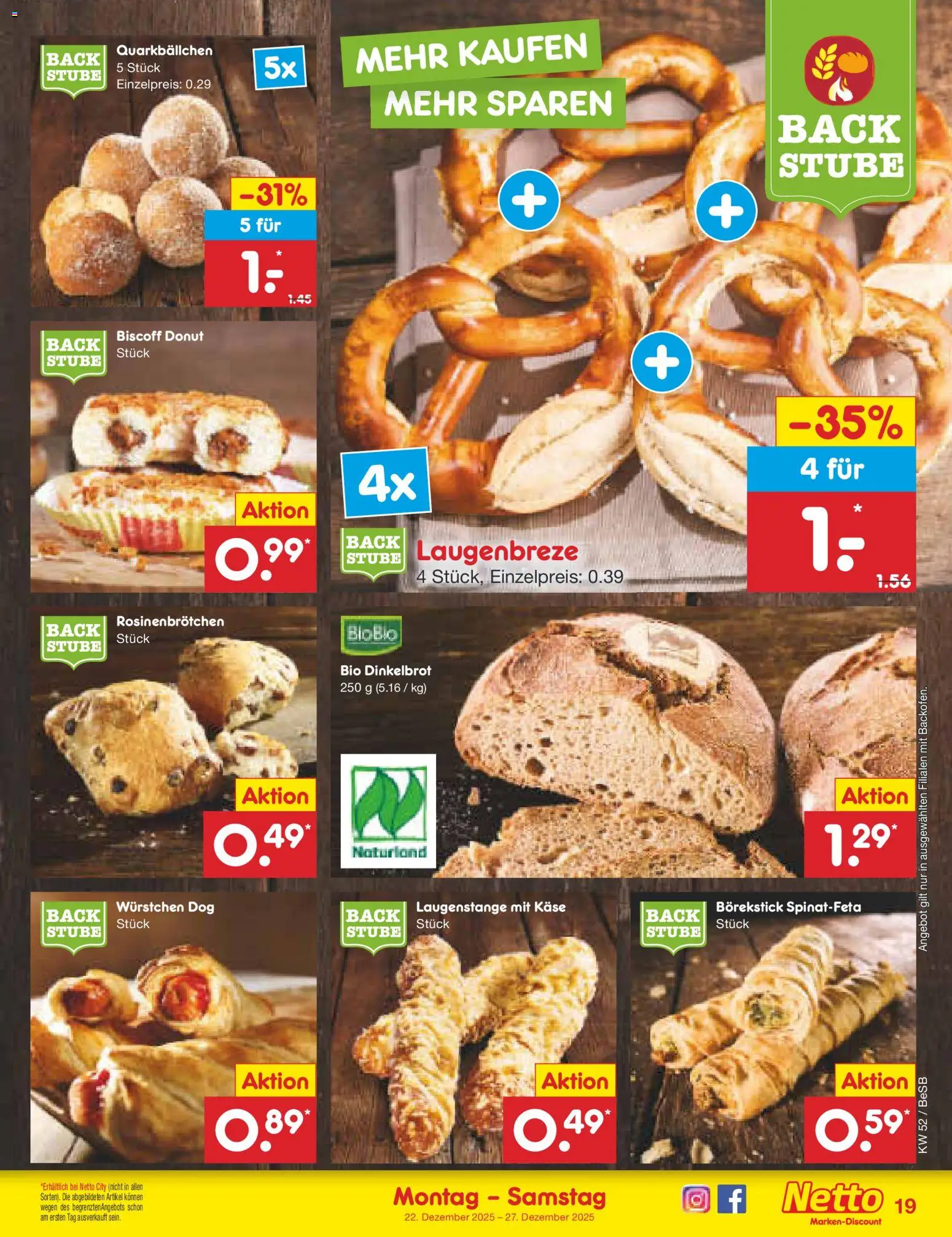 Netto Marken-Discount Prospekt 	 – gültig ab 22.12.2025 | Seite: 19 | Produkte: Käse