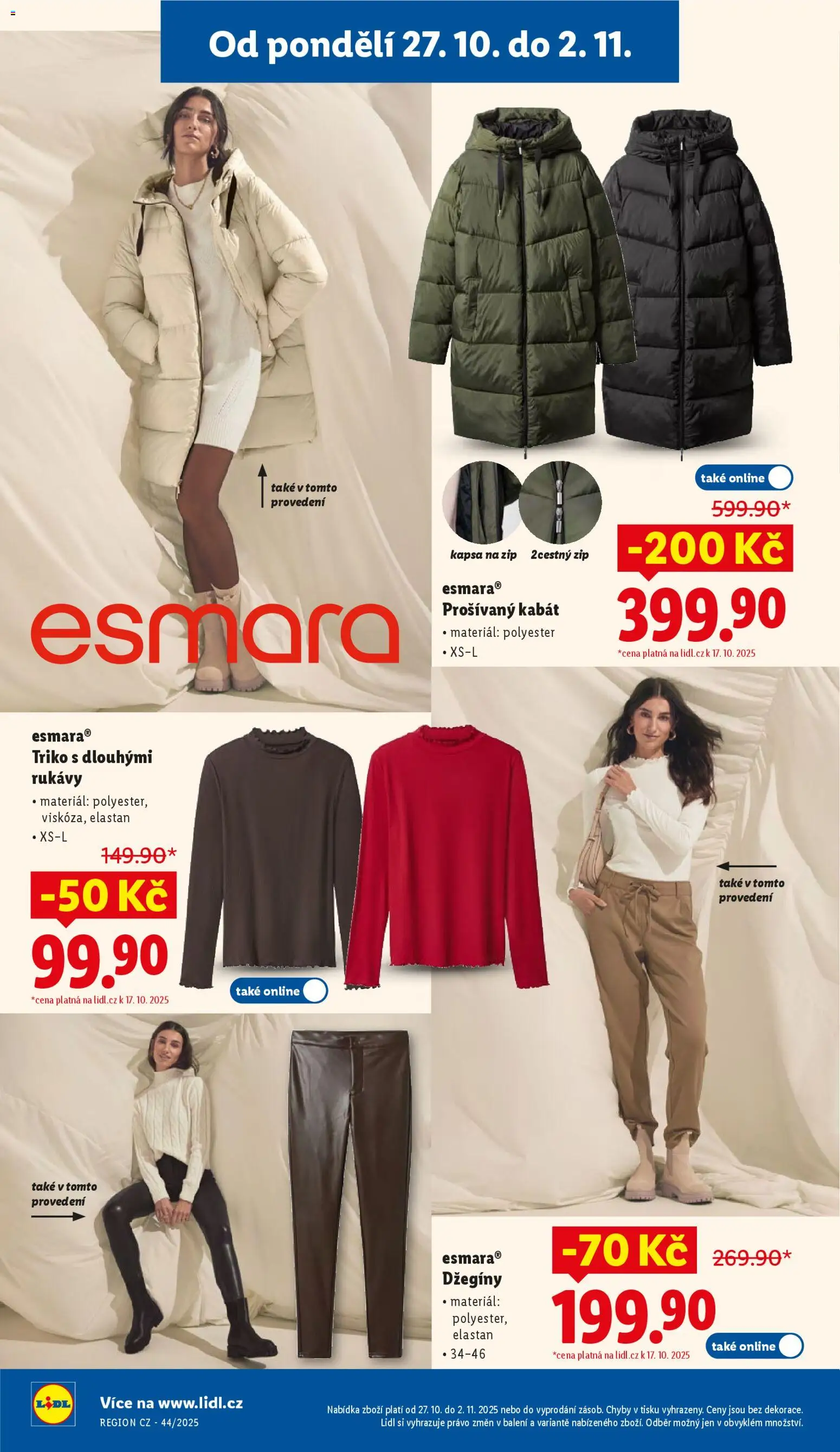 Lidl leták od 27.10.2025 | Strana: 42 | Produkty: Kabát