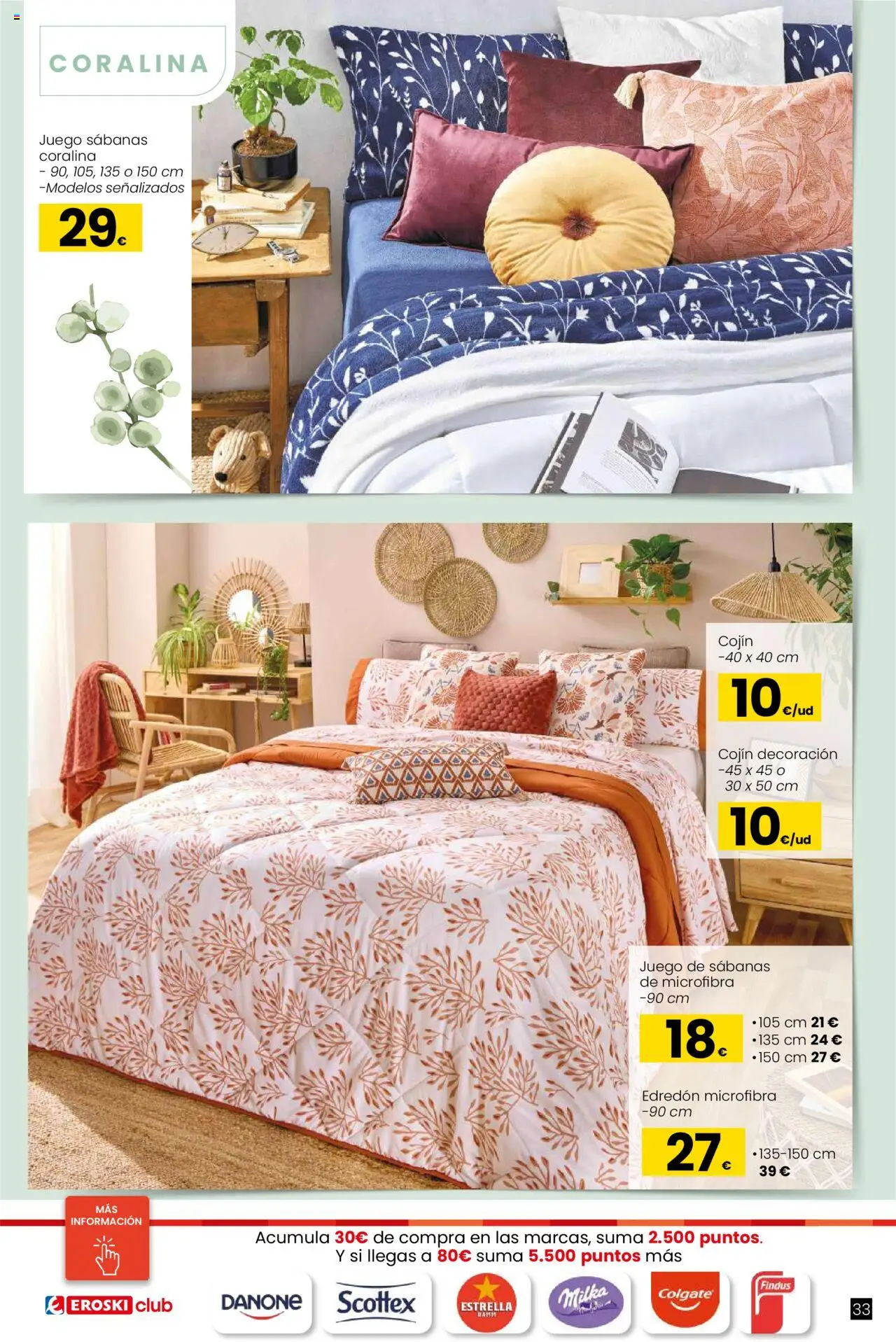 Eroski - Oh! Qué chef │ válido desde el 09.10.2025 | Página: 33 | Productos: Edredón, Juego de sábanas, Cojín