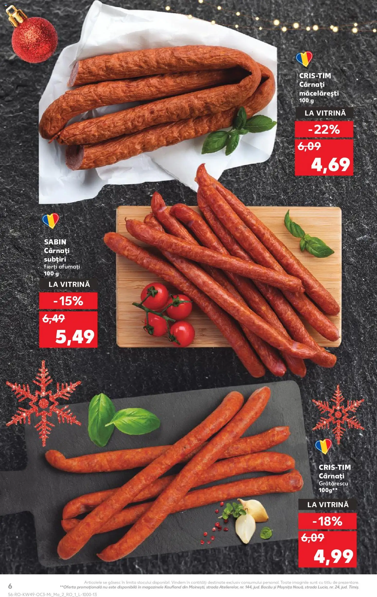 Noul catalog Kaufland – valabil de la 03.12.2025 | Pagină: 6 | Produse: Vitrină, Cârnați