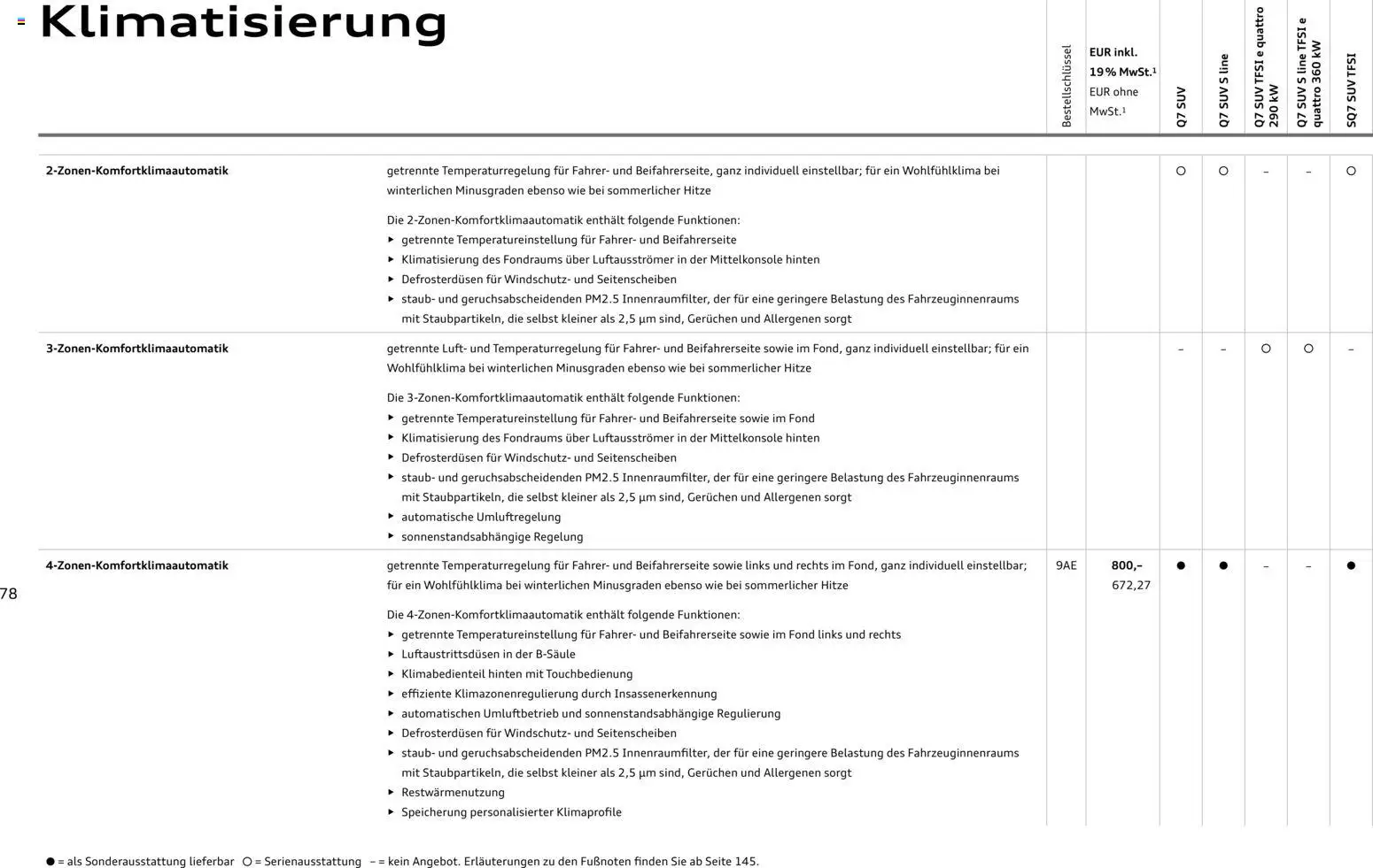Audi Q7 – gültig ab 28.10.2025 | Seite: 78