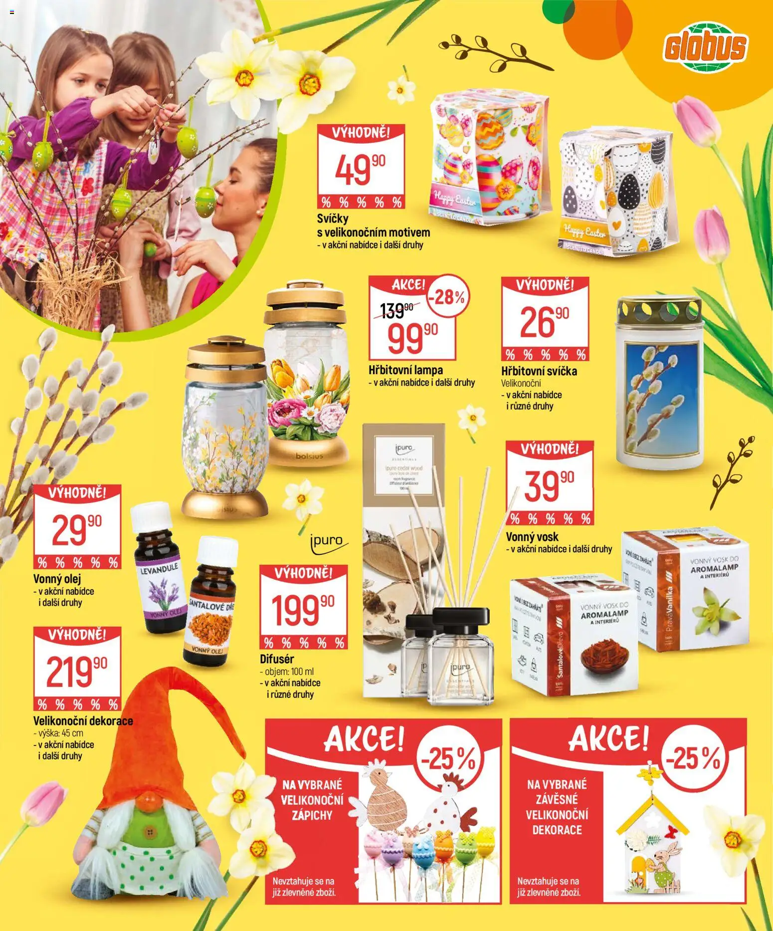 Globus leták - Velikonoce od 04.03.2026 | Strana: 9 | Produkty: Globus, Olej, Svíčka, Svíčky
