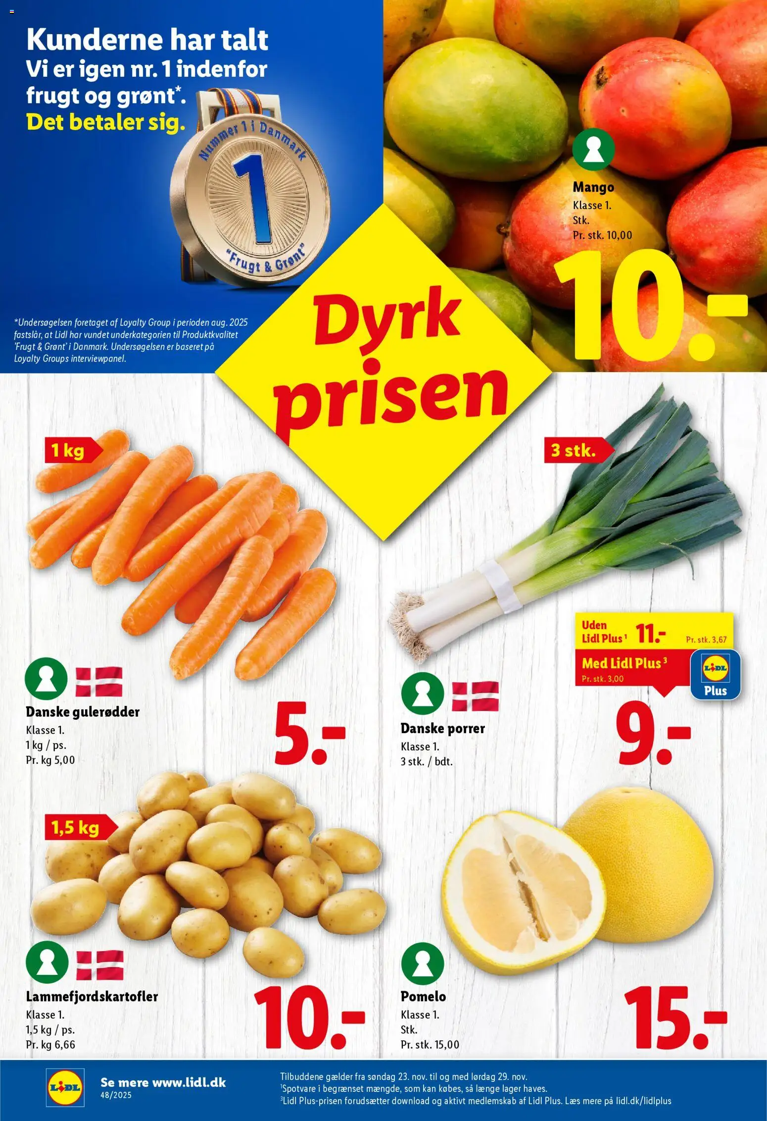 Lidl tilbudsavis – gyldig fra 23.11.2025 | Side: 2 | Produkter: Mango, Gulerødder, Porrer, Søm