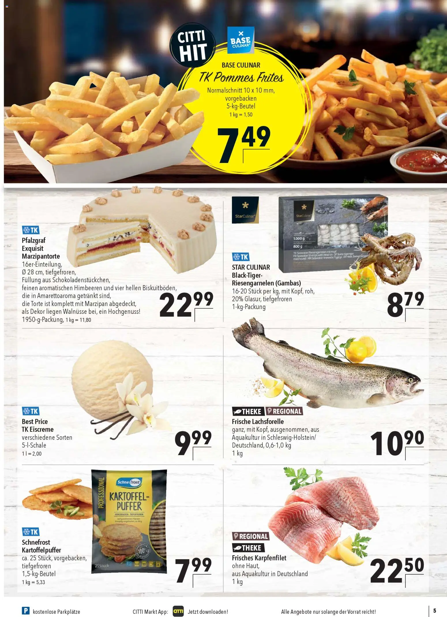 CITTI Markt Aktuelle Angebote für Profis – gültig ab 19.11.2025 | Seite: 5 | Produkte: Himbeeren, Theke, Eiscreme, Pommes frites
