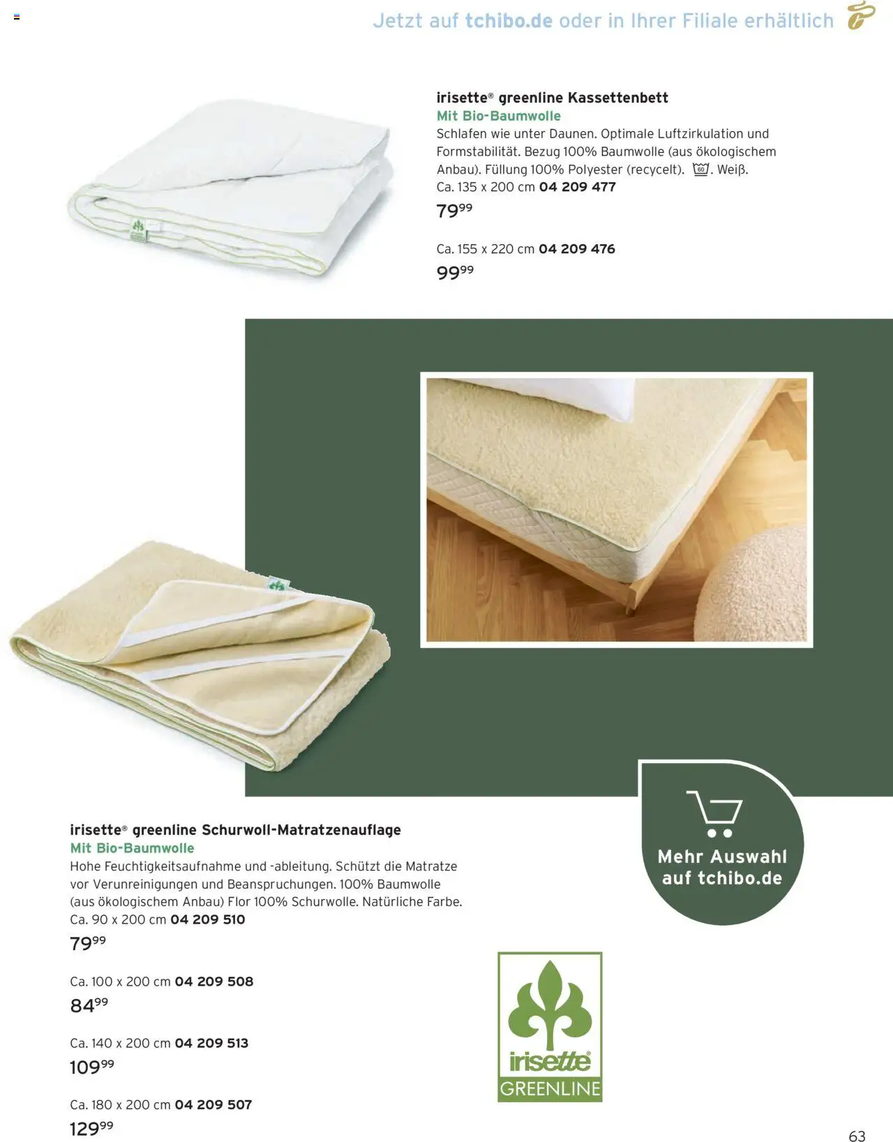 Angebote Tchibo – gültig ab 01.10.2025 | Seite: 63 | Produkte: Matratze