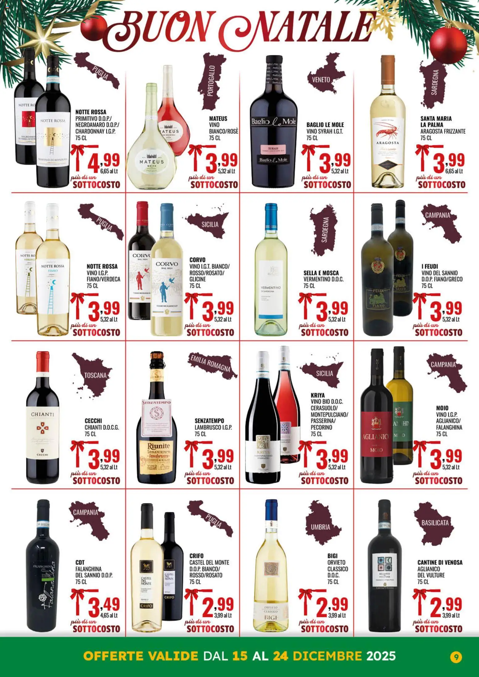 Volantino GECOP del 15.12.2025 | Pagina: 9 | Prodotti: Vino, Pecorino