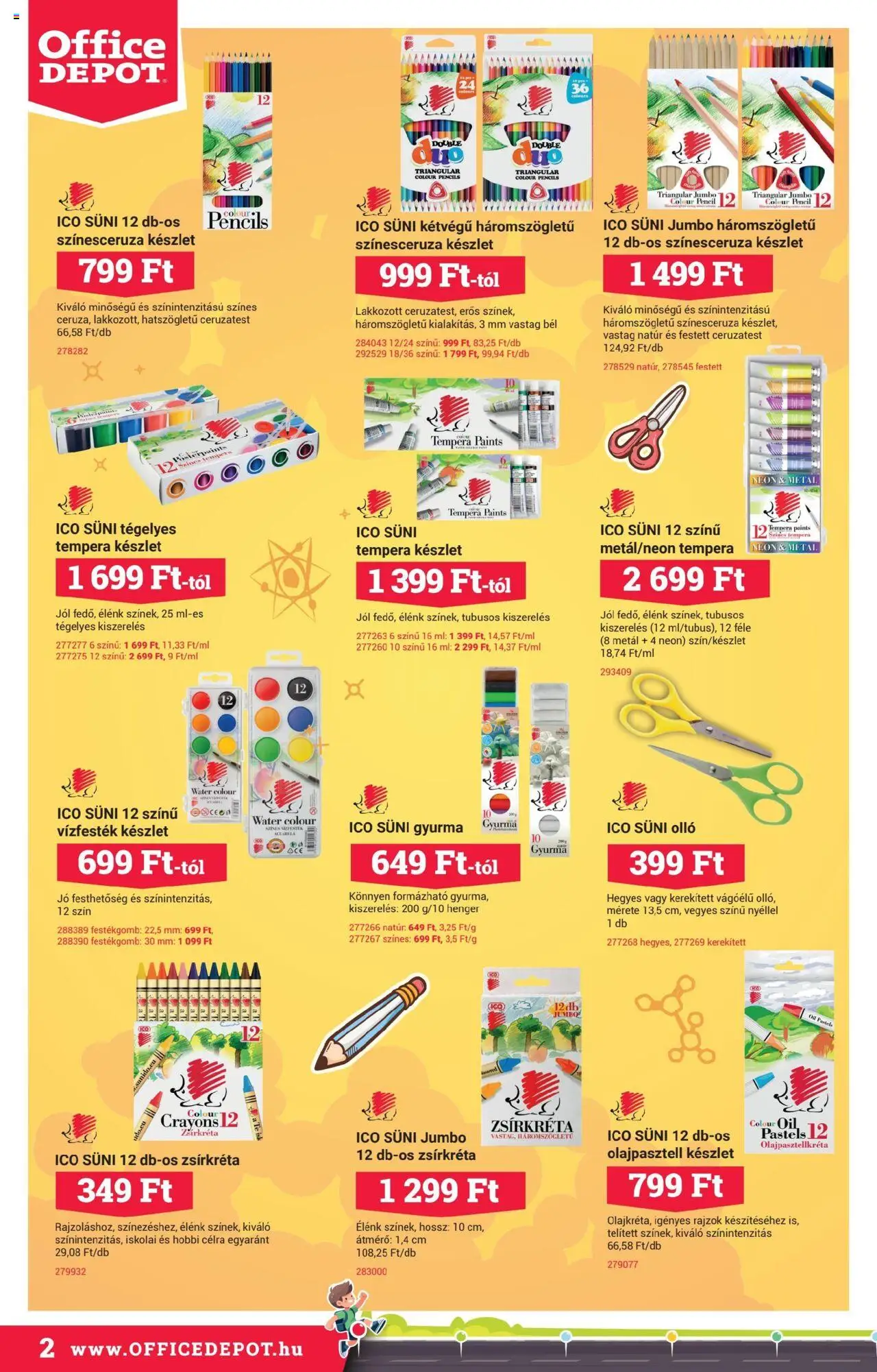 Office Depot akciós ujság - amely érvényes a következő dátumtól: 12.08.2025 | Oldal: 2 | Termékek: Gyurma