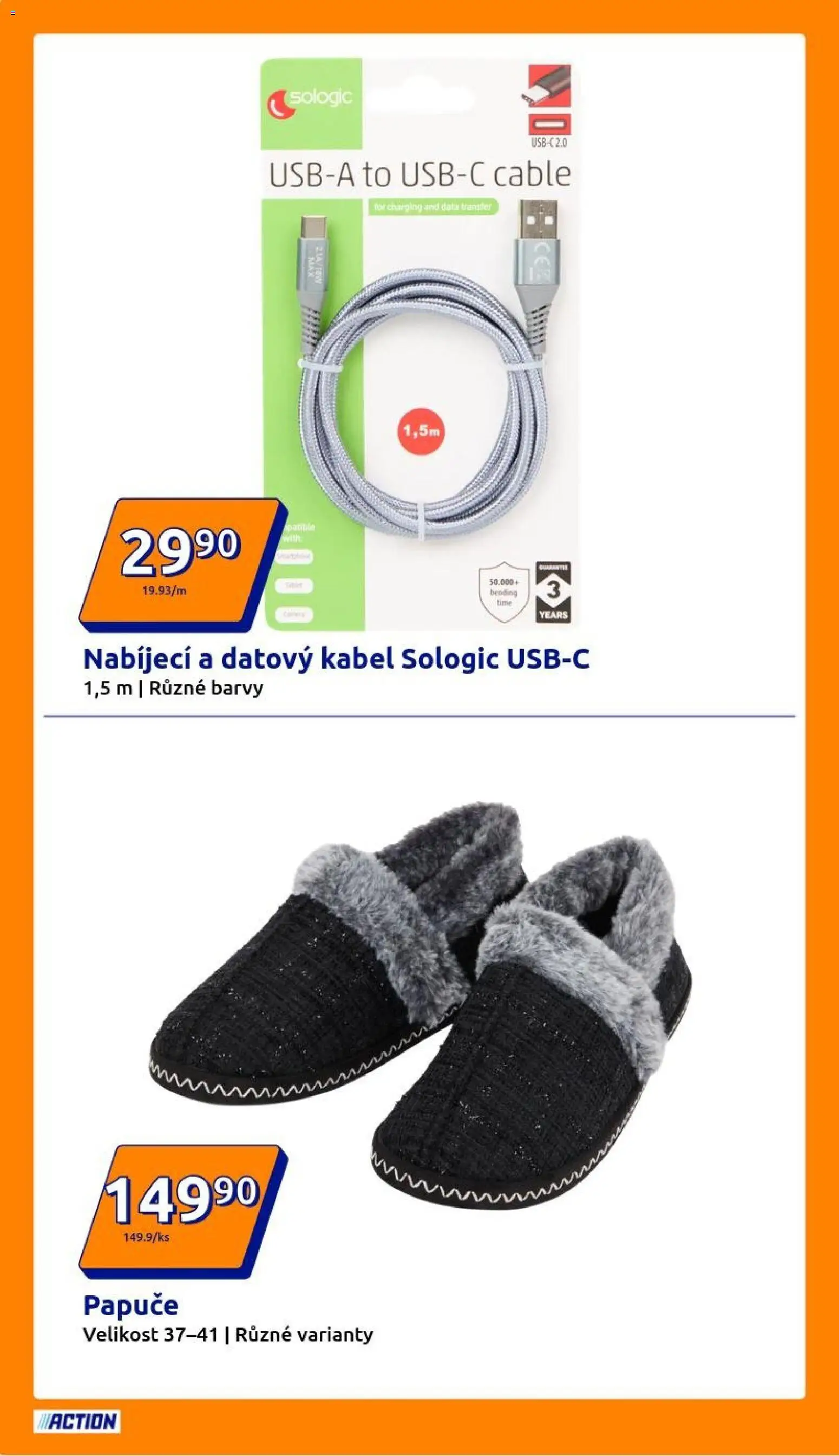 Action leták od 29.10.2025 | Strana: 4 | Produkty: Kabel, Barvy, Papuče