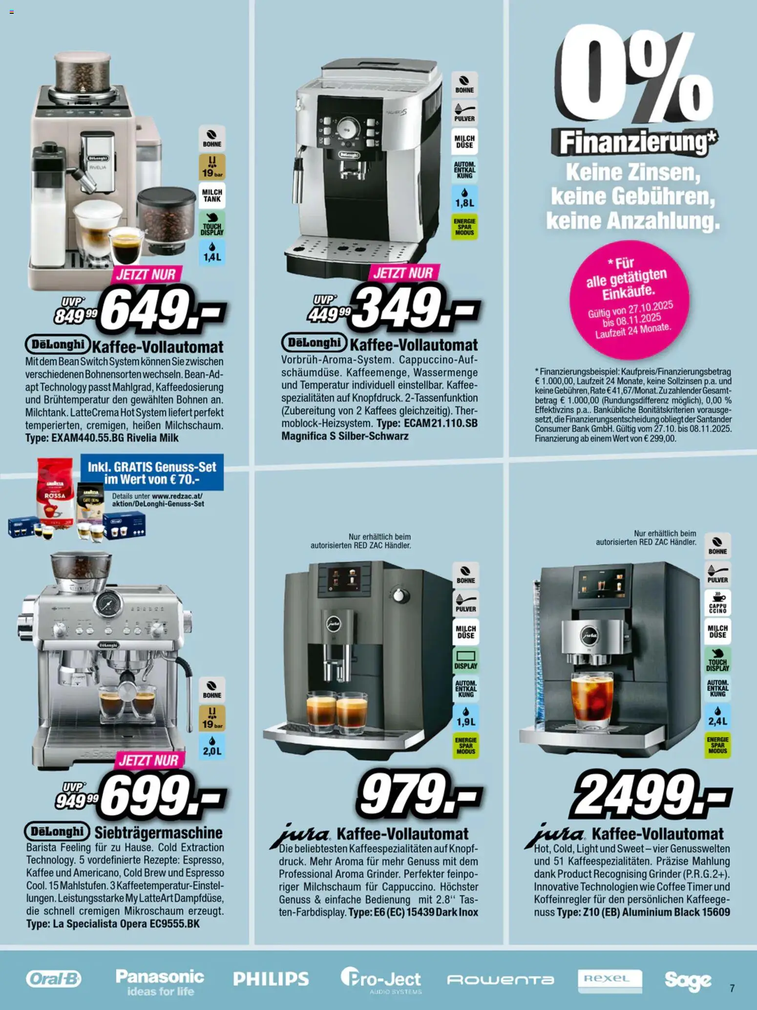 RED ZAC Vorarlberg gültig ab 27.10.2025 | Seite: 7 | Produkte: Audio, Milch, Kaffee