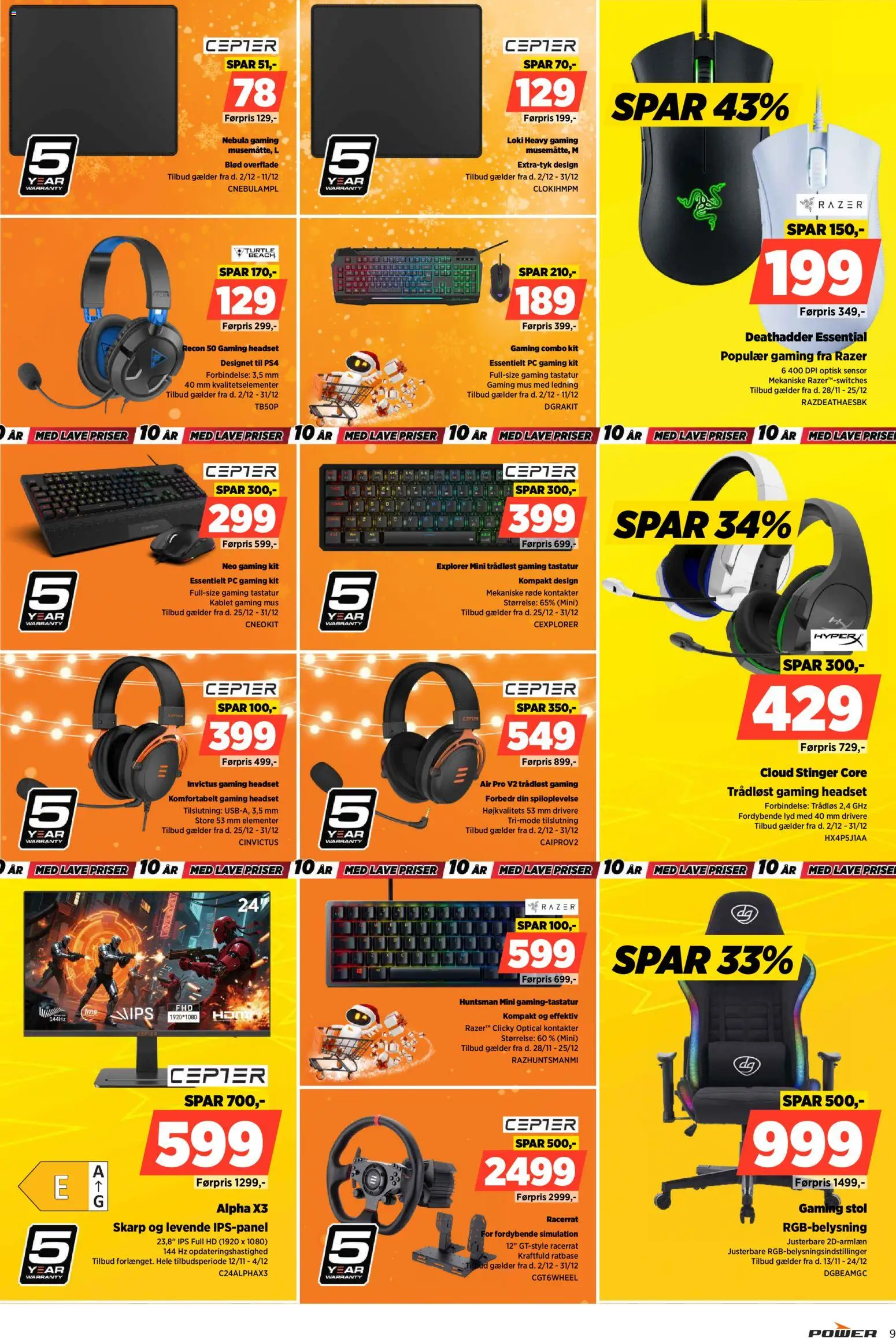 Power tilbudsavis – gyldig fra 02.12.2025 | Side: 9 | Produkter: Stol, PC, Mus, Gaming mus