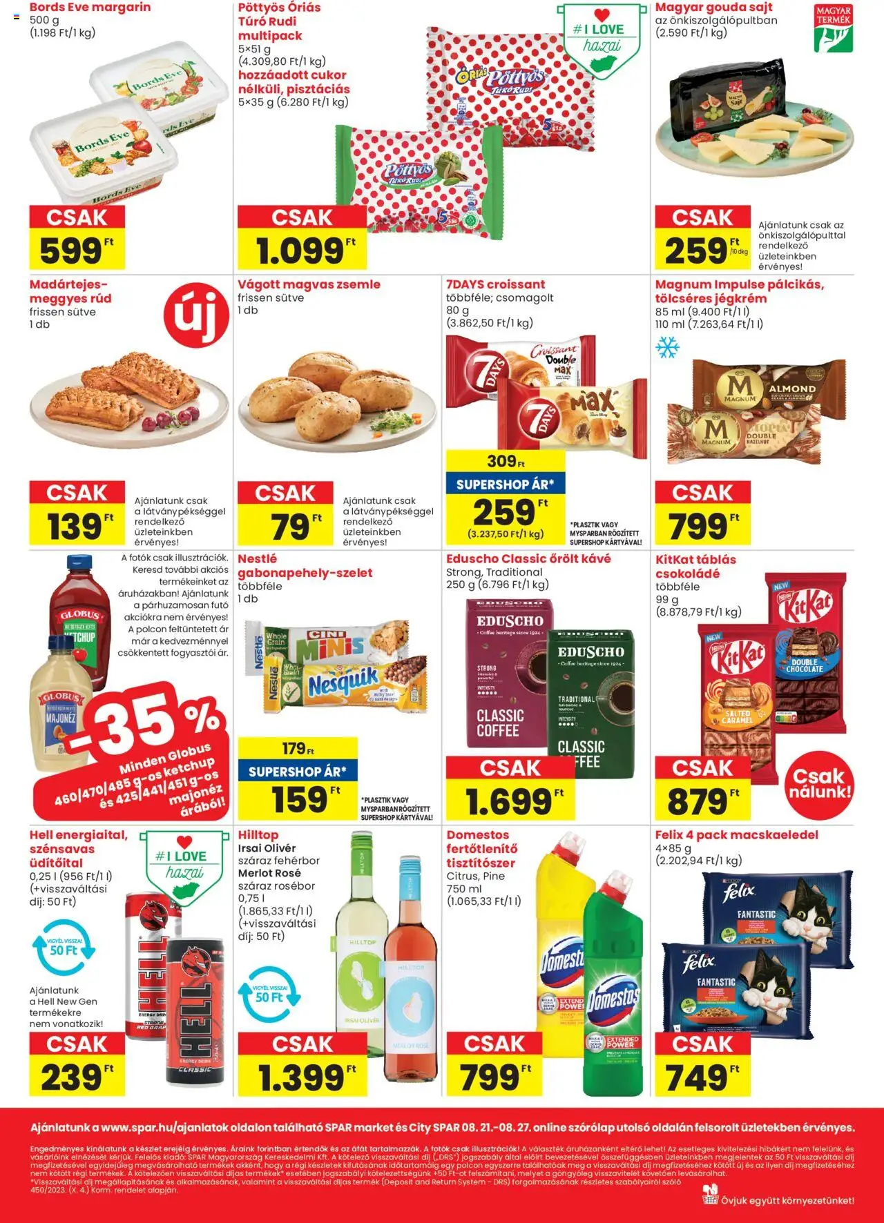 Spar Market akciós ujság - amely érvényes a következő dátumtól: 21.08.2025 | Oldal: 2 | Termékek: Szőlő, Magnum, Gouda, Sajt