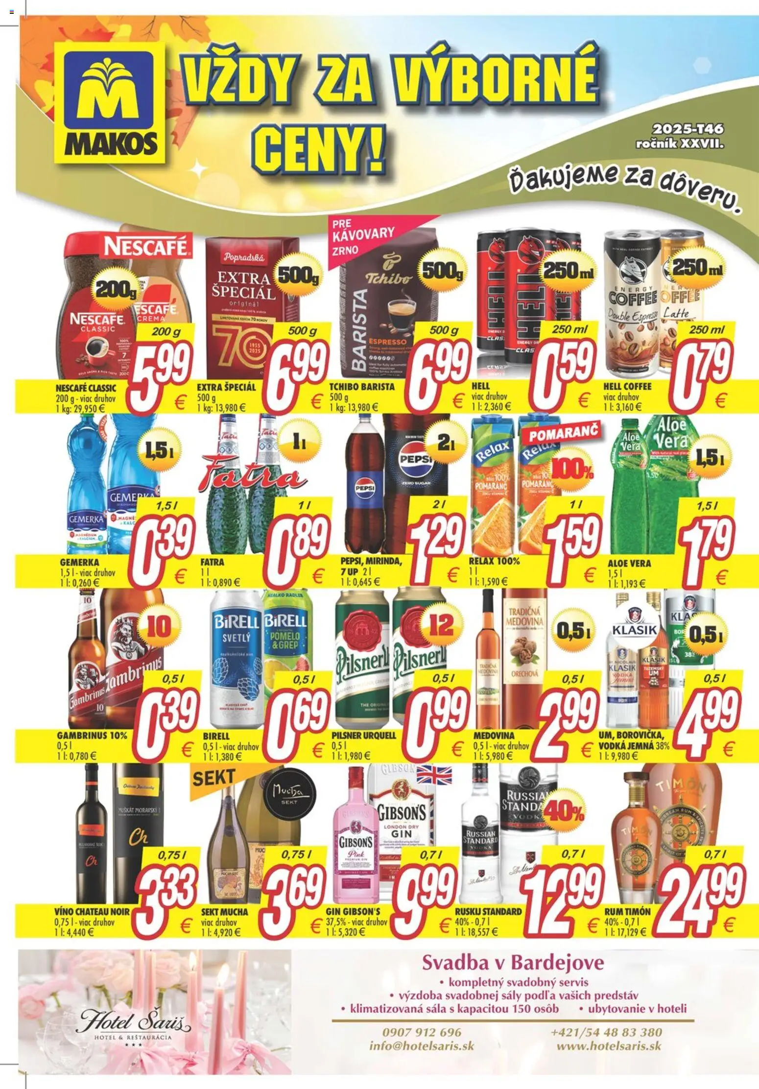 Nové Makos akcie – leták je platný od 10.11.2025 | Strana: 1 | Produkty: Pepsi, Fatra, Grep, Gambrinus