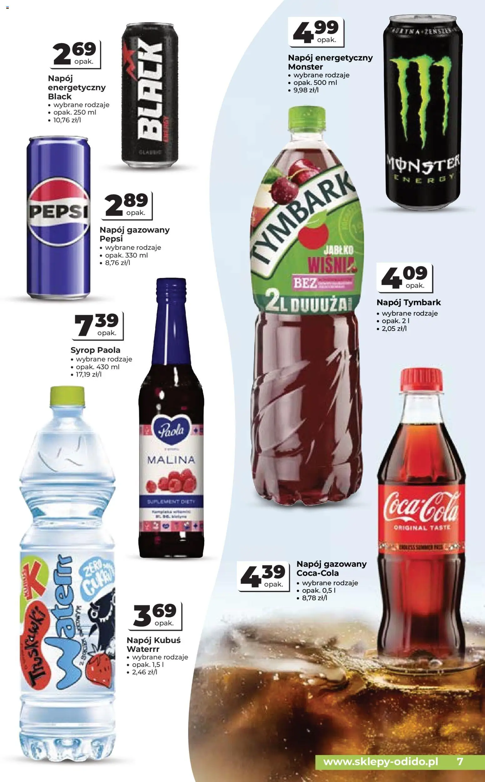 Odido gazetka od 15.04.2026 | Strona: 7 | Produkty: Syrop, Pepsi, Coca cola, Wiśnie
