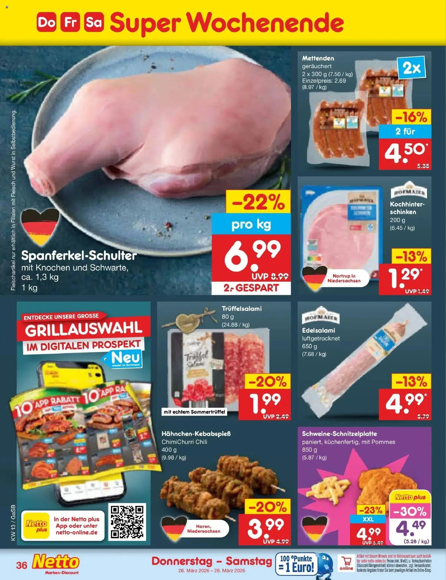 Netto Marken-Discount Prospekt Bremen-Lesum	 – gültig ab 23.03.2026 | Seite: 52 | Produkte: Pommes, Wurst, Chili, Schinken