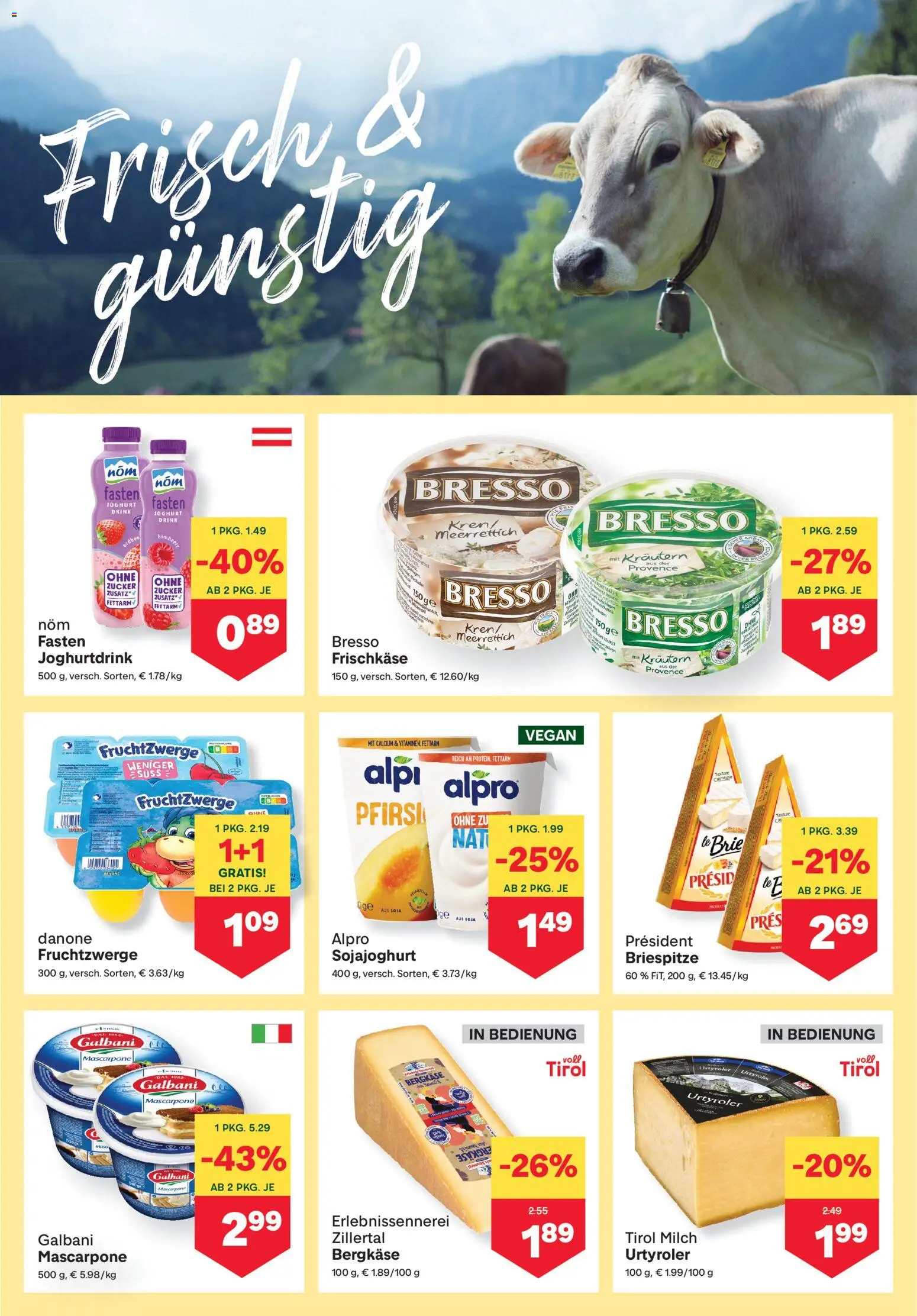 MPREIS Flugblatt gültig ab 09.04.2026 | Seite: 5 | Produkte: Zucker, Milch, Joghurt