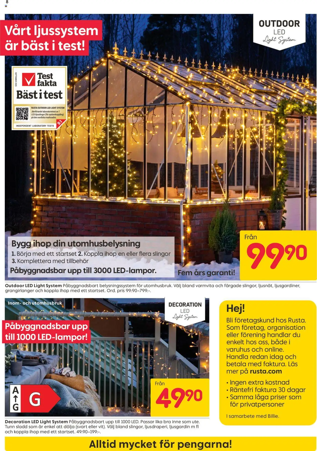Rusta reklamblad aktuell från 13.10.2025 | Sida: 8 | Produkter: Sladd