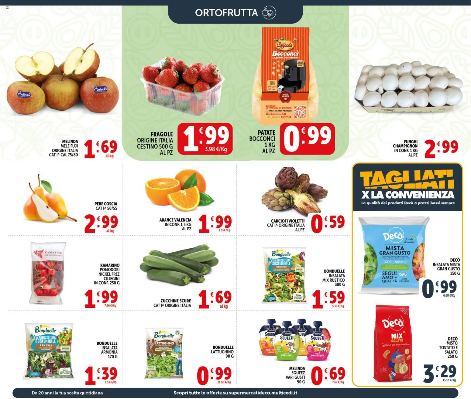 Volantino Decò del 21.04.2026 | Pagina: 6 | Prodotti: Mele, Insalata, Carciofi, Zucchine
