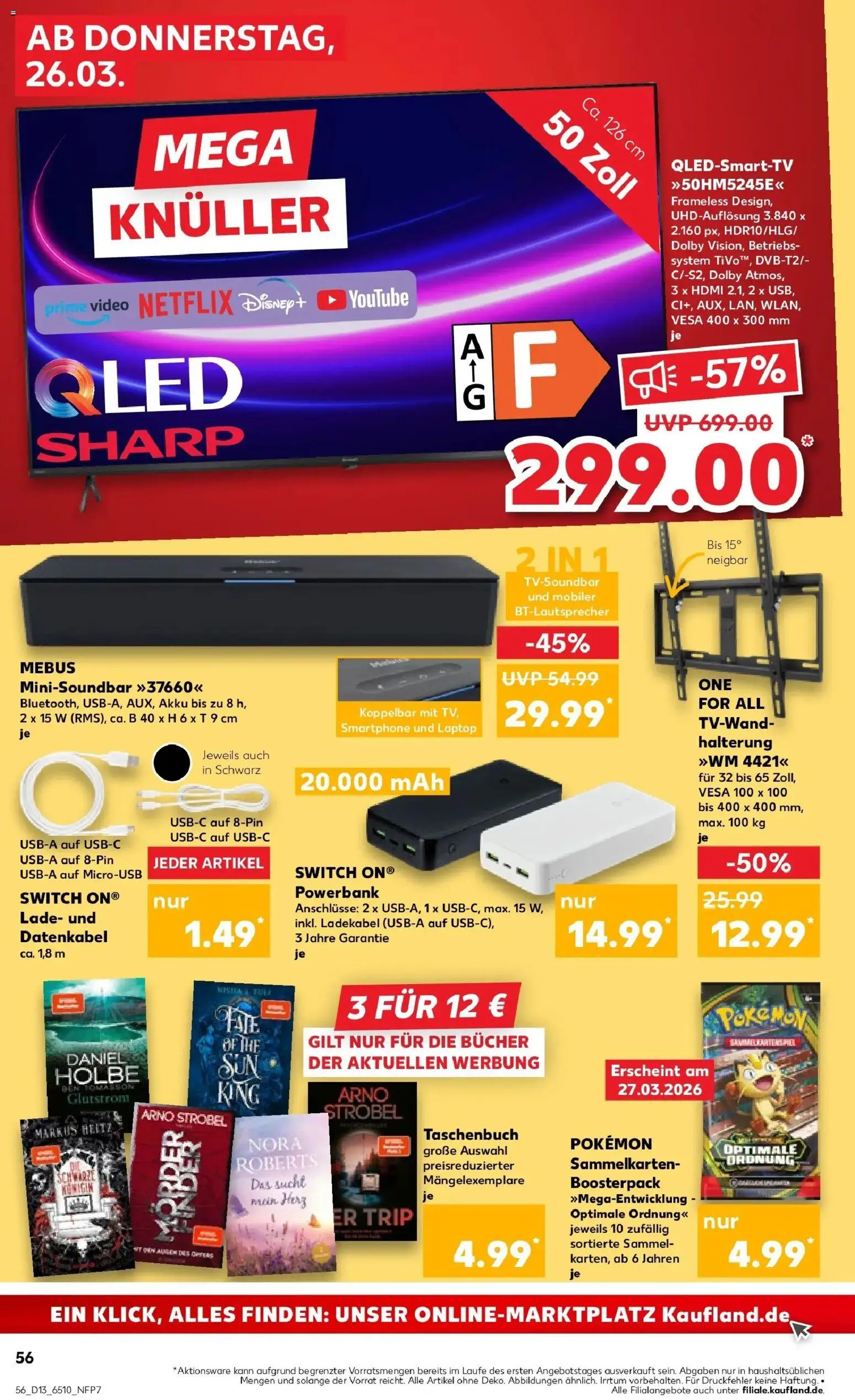 Kaufland Prospekt Erlangen	 – gültig ab 26.03.2026 | Seite: 56 | Produkte: USB, Ladekabel, Laptop, Powerbank