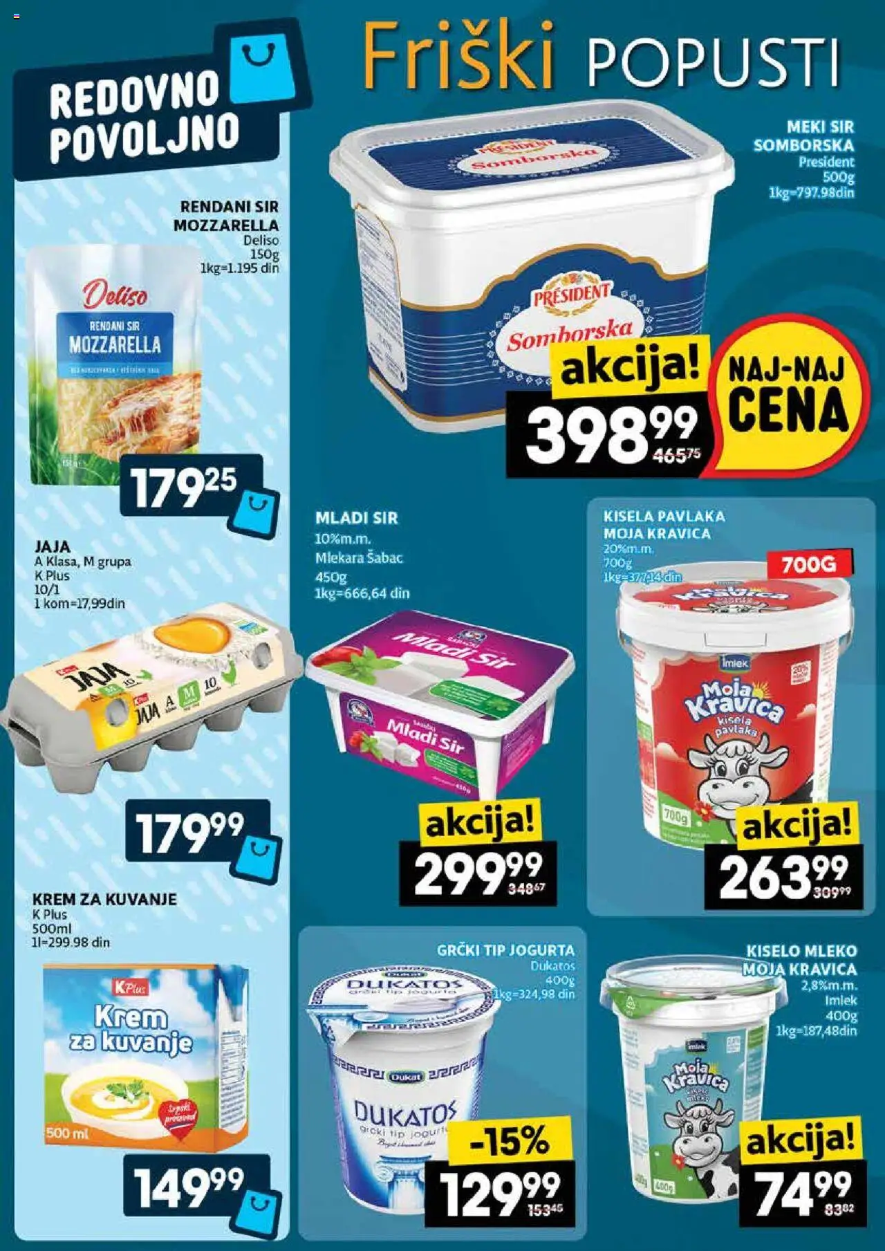 Roda katalog - važi od 18.09.2025 | Strana: 6 | Proizvode: Kiselo mleko, Mleko, Sir, Pavlaka