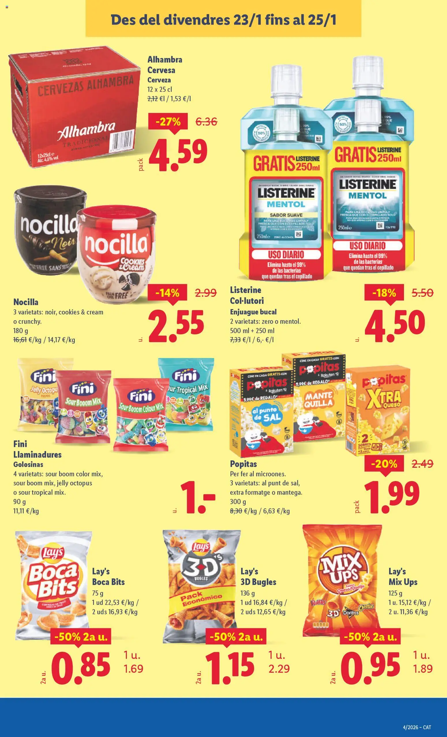 Lidl folleto │ válido desde el 19.01.2026 | Página: 39 | Productos: Enjuague bucal, Cerveza, Golosinas