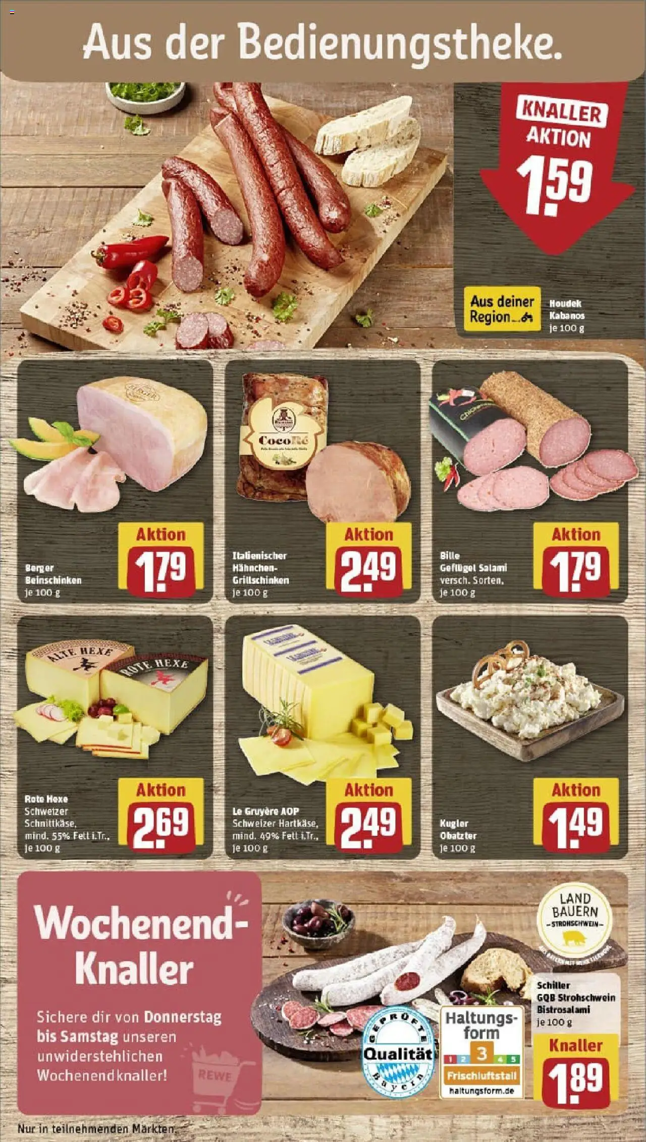 Rewe prospekt Michelau	 - gültig ab dem 27.07.2025 | Seite: 15 | Produkte: Hahnchen, Salami