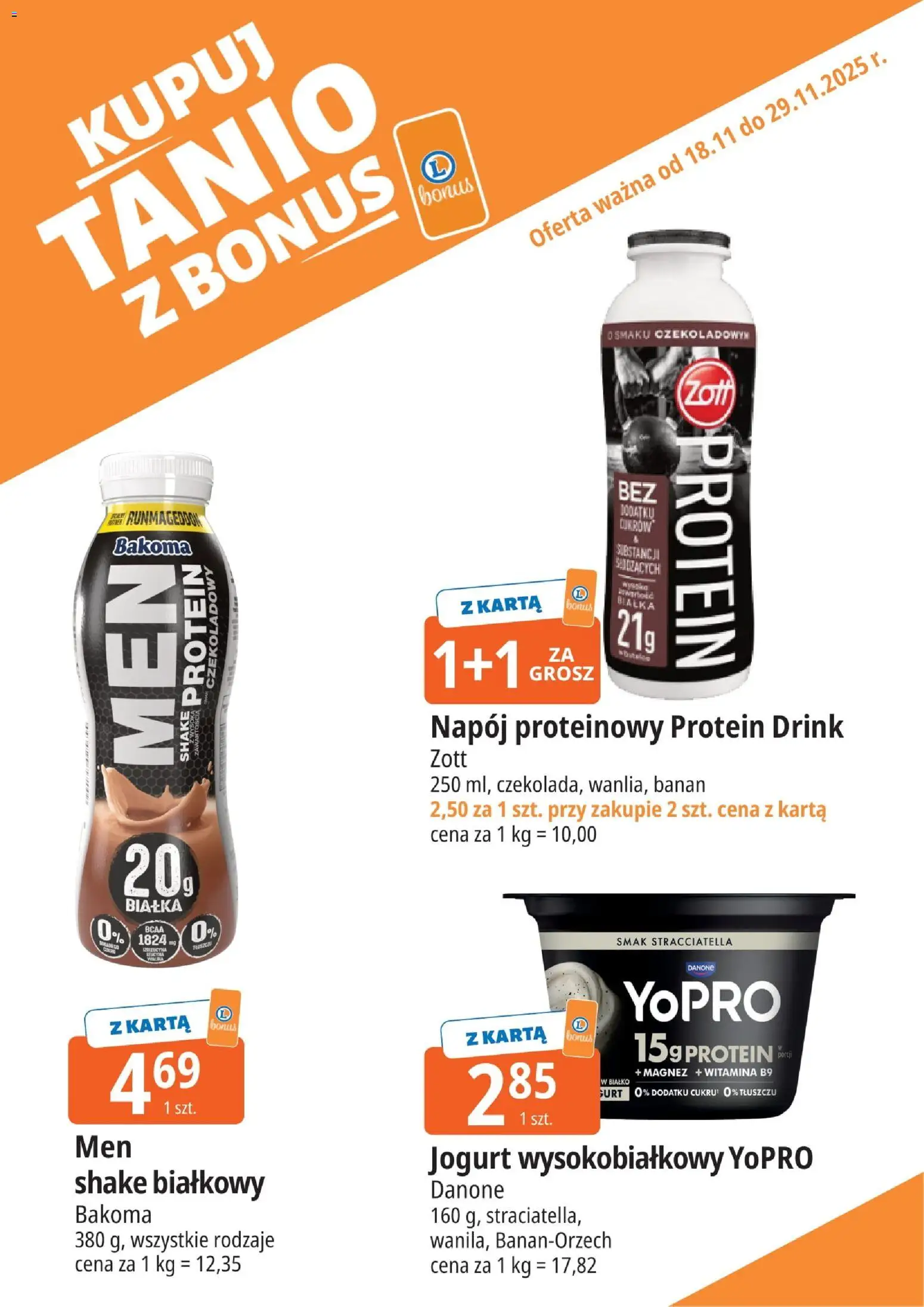 E.Leclerc Gazetka - Tychy kupony dodatkowe od 18.11.2025 | Strona: 7 | Produkty: Karta, Jogurt, Banan