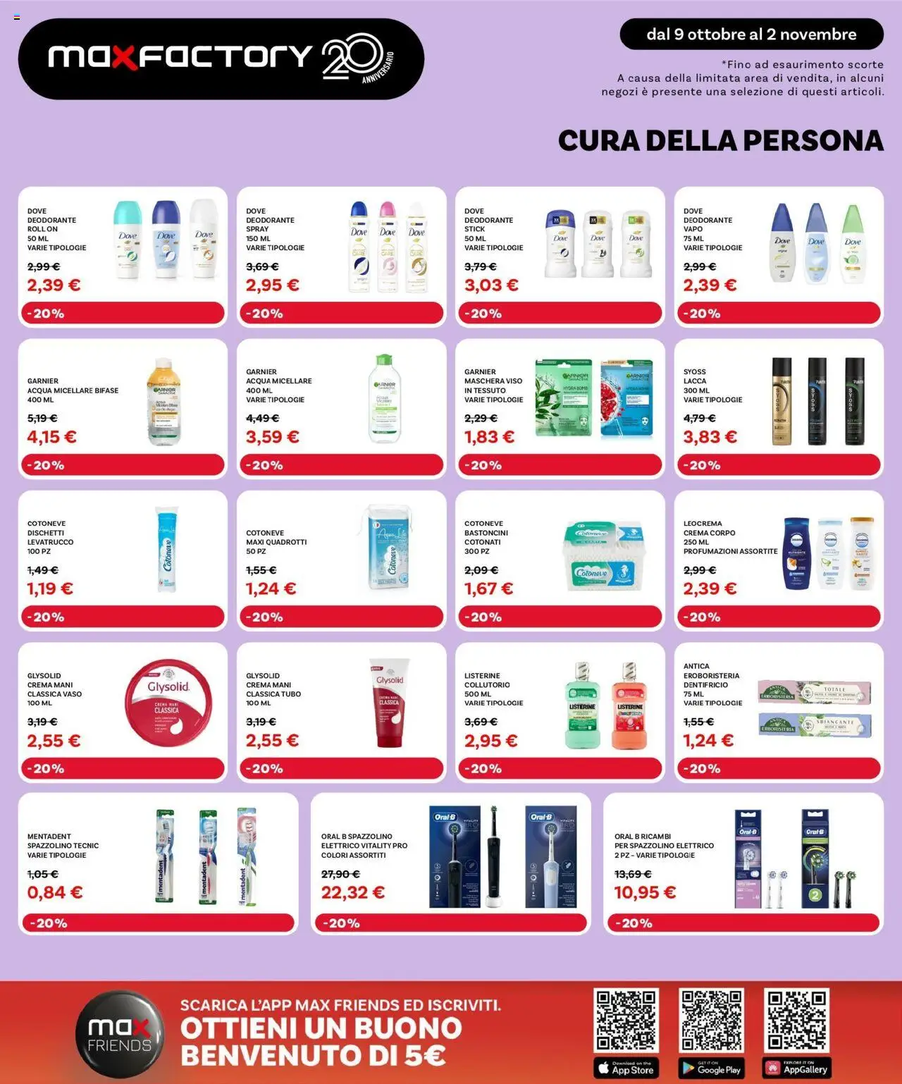 Volantino Max Factory del 09.10.2025 | Pagina: 21 | Prodotti: Dentifricio, Collutorio, Maschera viso, The