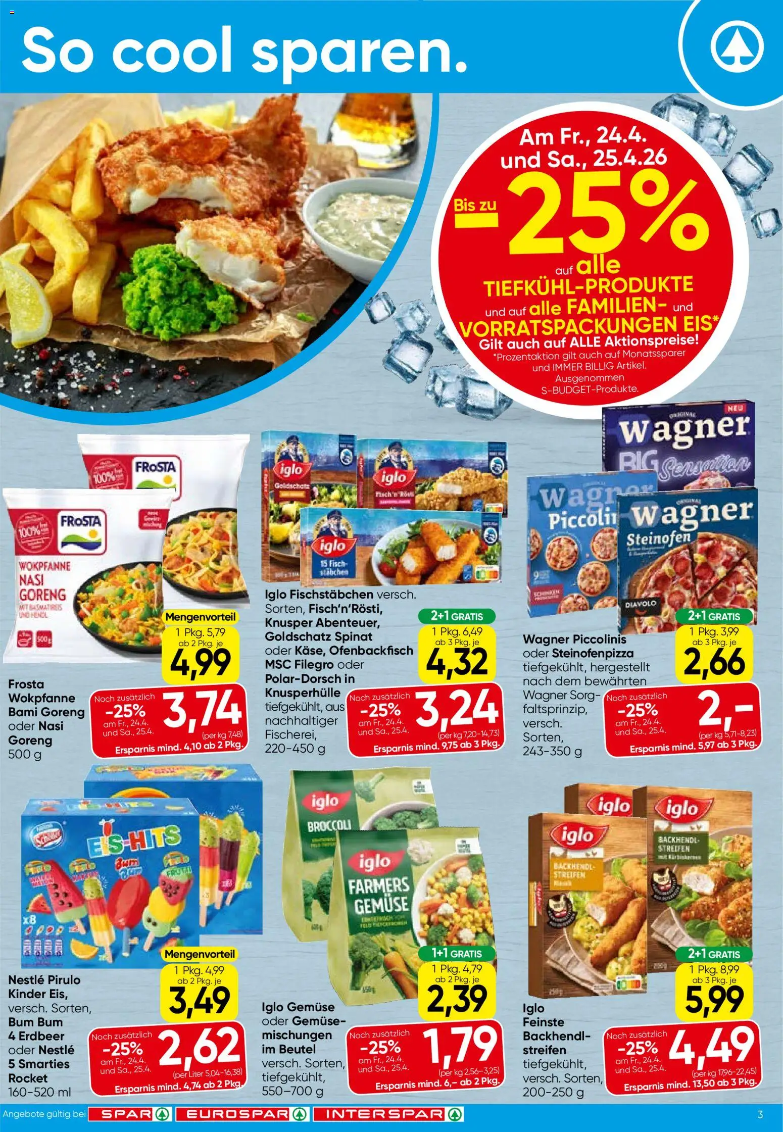 Spar Flugblatt - Tirol gültig ab 23.04.2026 | Seite: 3 | Produkte: Gemüse, Fisch