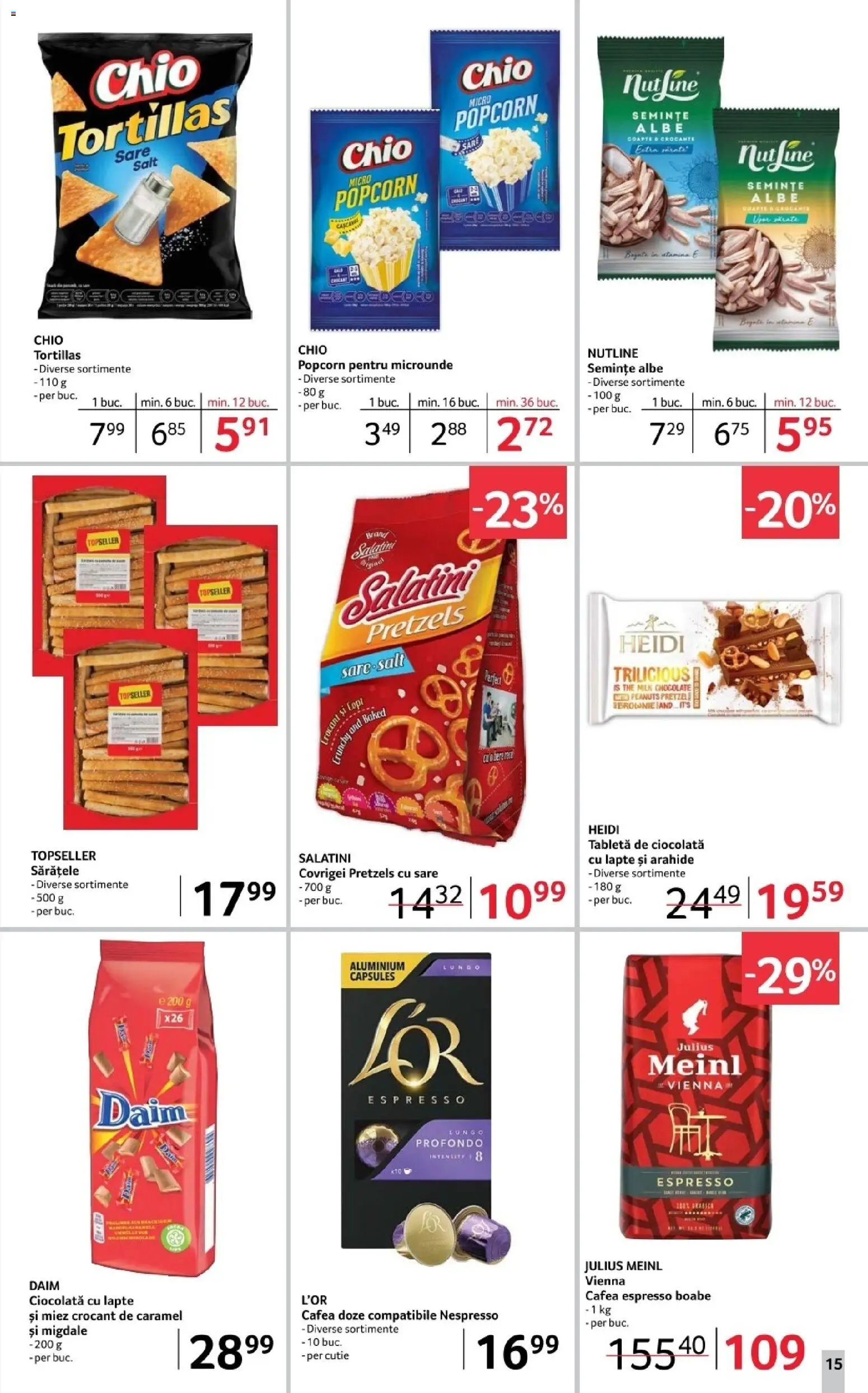 Noul catalog Selgros – valabil de la 02.01.2026 | Pagină: 15 | Produse: Covrigei, Cafea, Tortillas, Sare