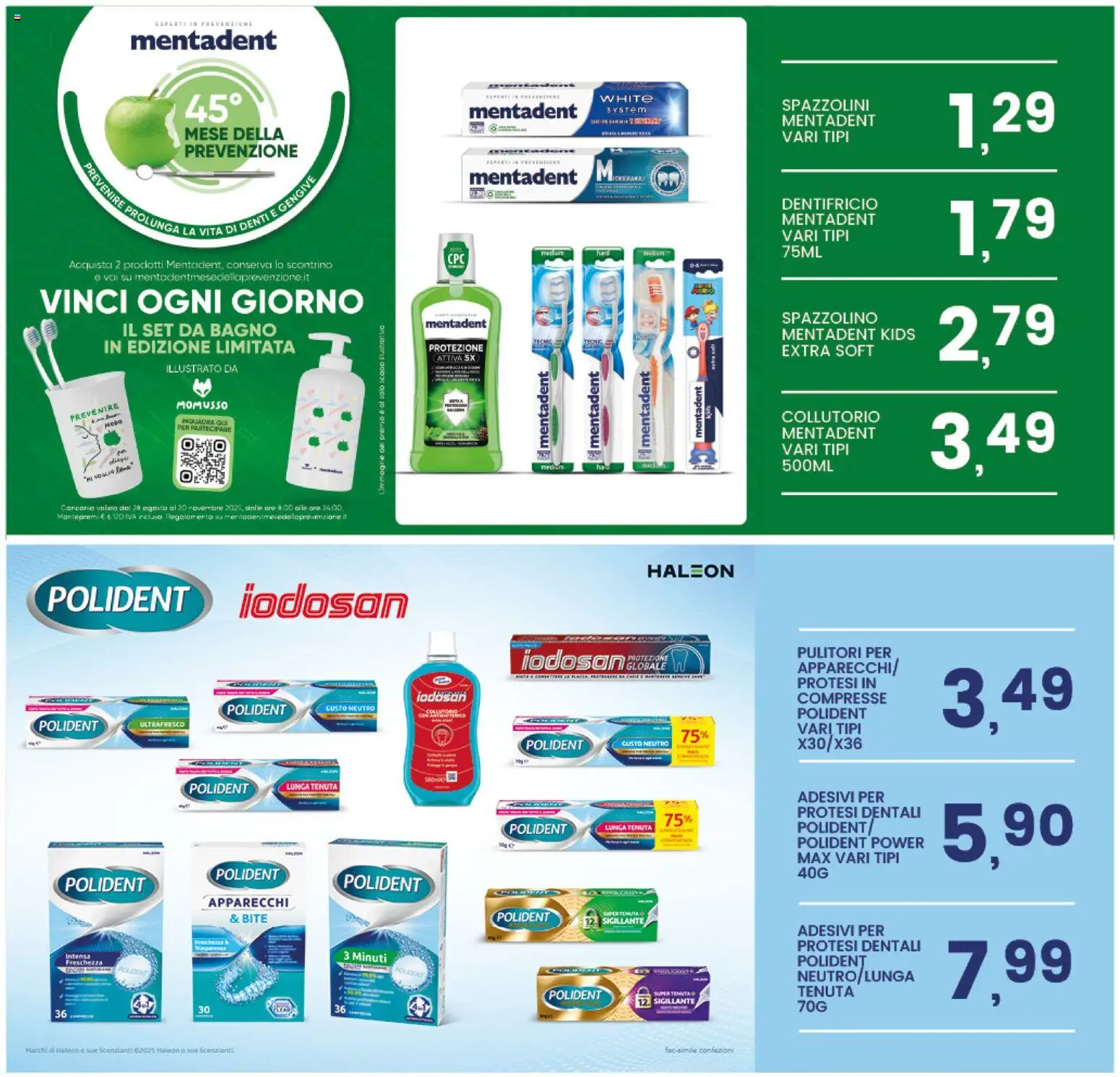 Volantino Interspar del 17.11.2025 | Pagina: 36 | Prodotti: Cd, Dentifricio, Spazzolino, Bagno