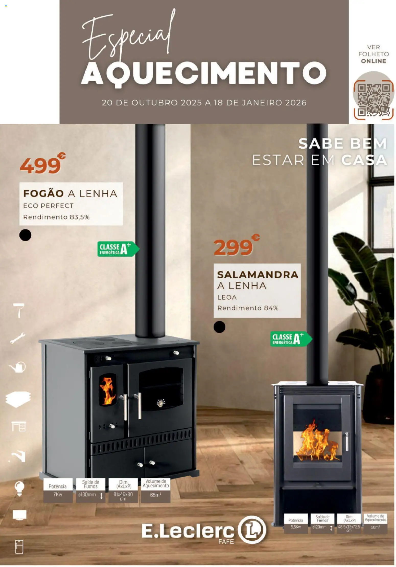 E.Leclerc Especial Aquecimento Fafe │ válido de 20.10.2025 | Página: 1 | Produtos: Fogão