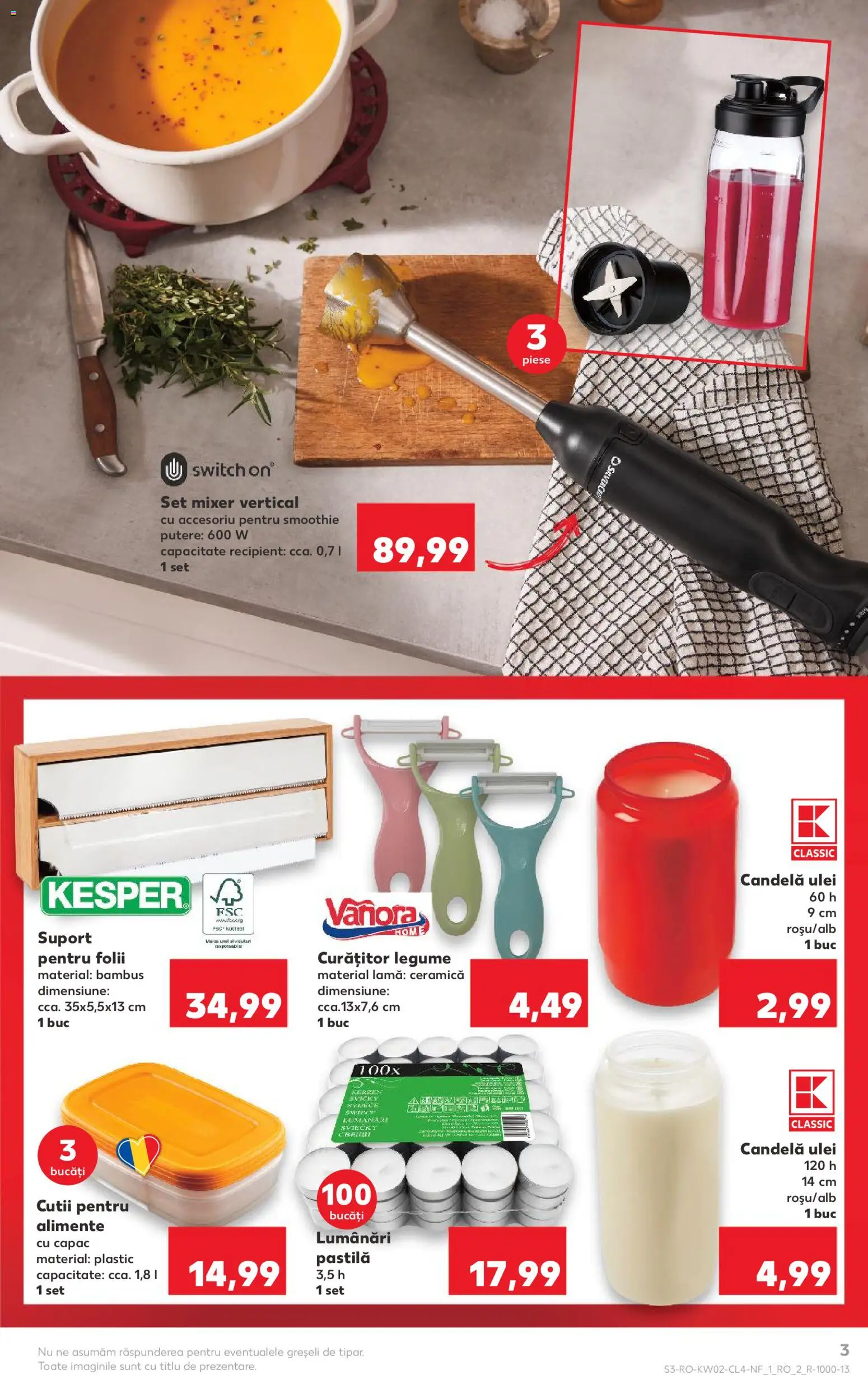 Noul catalog Kaufland – valabil de la 07.01.2026 | Pagină: 3 | Produse: Blender, Mixer, Ulei, Smoothie