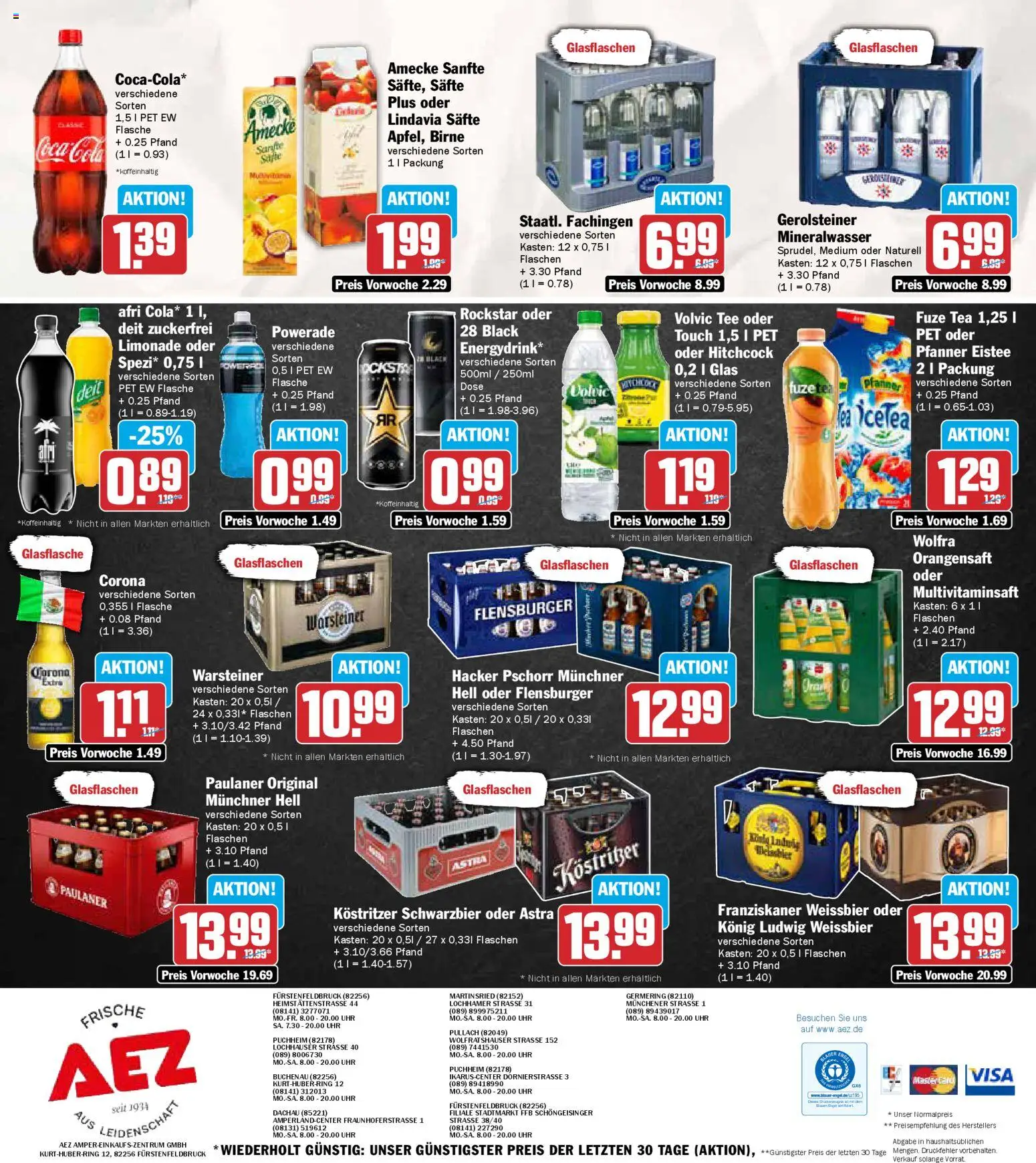 AEZ Prospekt 	 – gültig ab 05.01.2026 | Seite: 16 | Produkte: Astra, Limonade, Volvic tee, Pfanner eistee