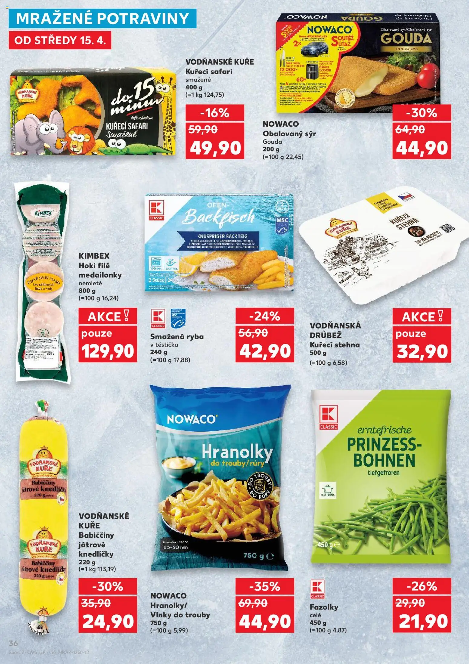 Kaufland leták - Plzeň Bory od 15.04.2026 | Strana: 36 | Produkty: Gouda, Sýr, Ryba, File