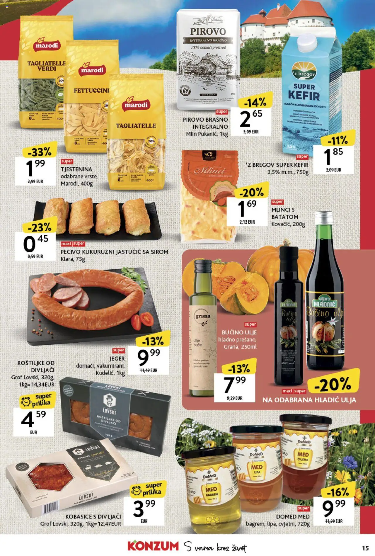 Konzum HR akciós ujság - amely érvényes a következő dátumtól: 19.05.2025 | Oldal: 15 | Termékek: Kefir