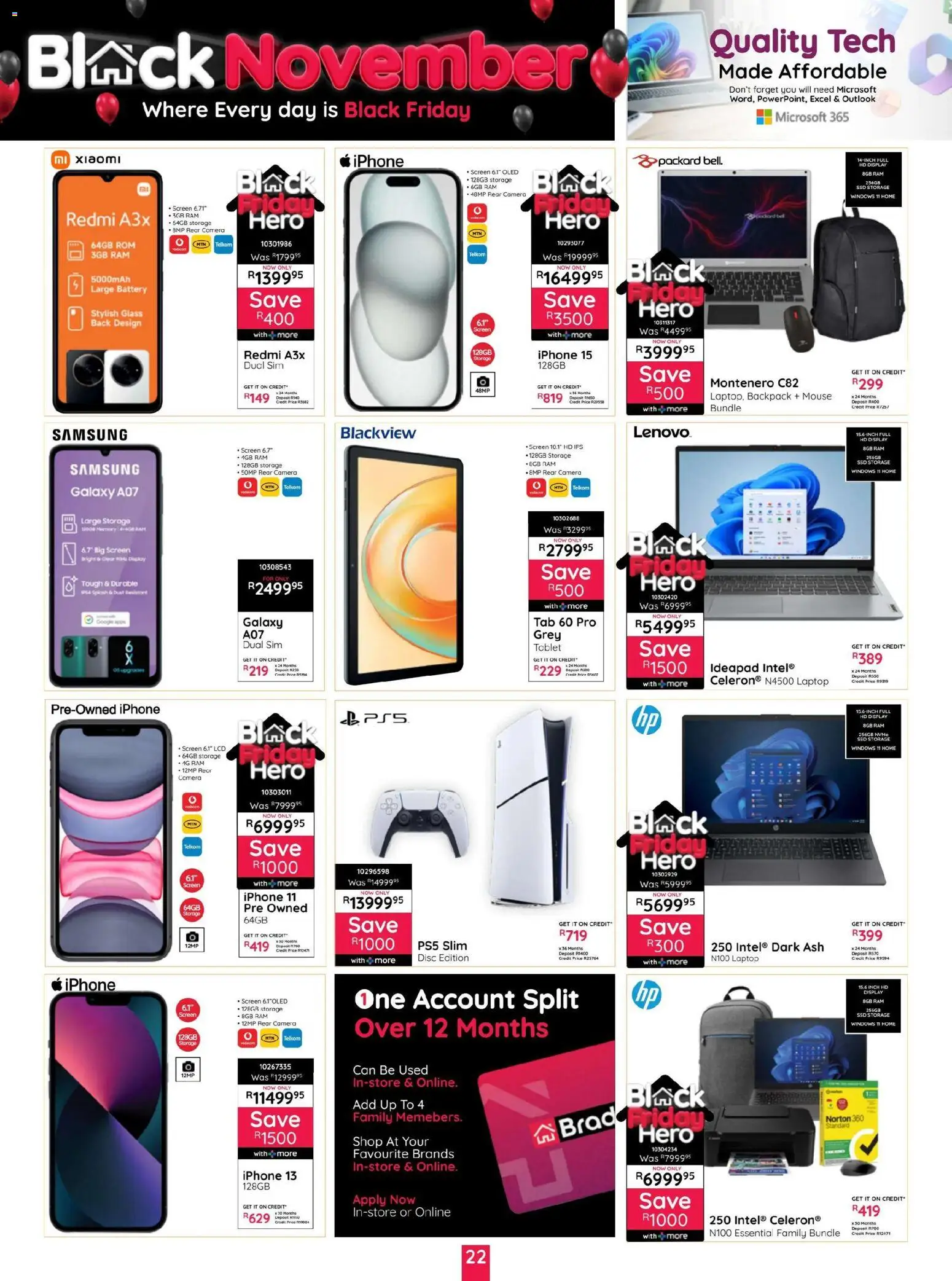 New Bradlows catalogue – valid from 10.11.2025 | Page: 22 | Products: Sim, Camera, Backpack, Battery