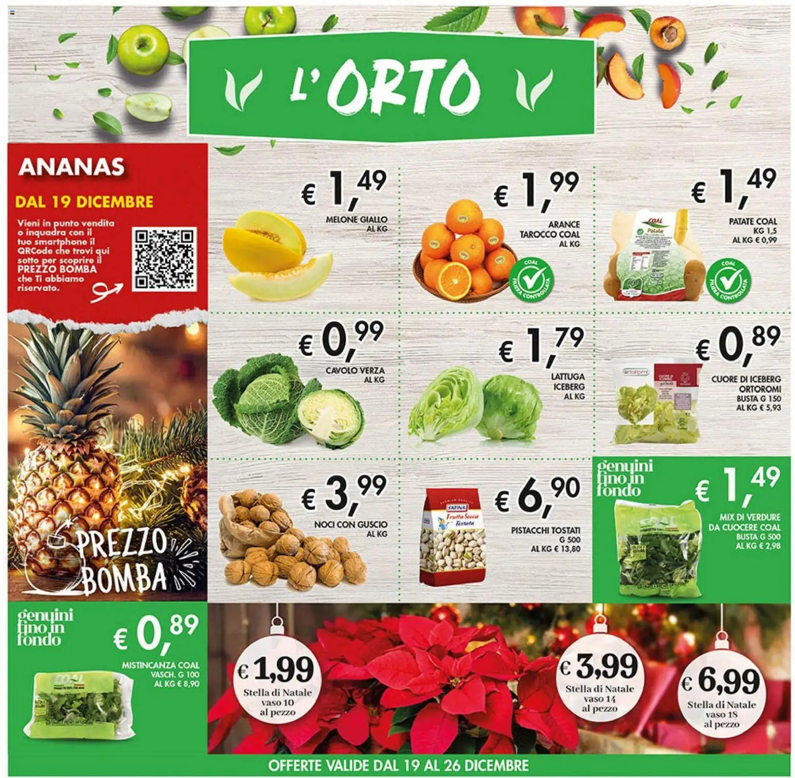Volantino Coal del 12.12.2025 | Pagina: 3 | Prodotti: Ananas, Melone, Pistacchi, Lattuga