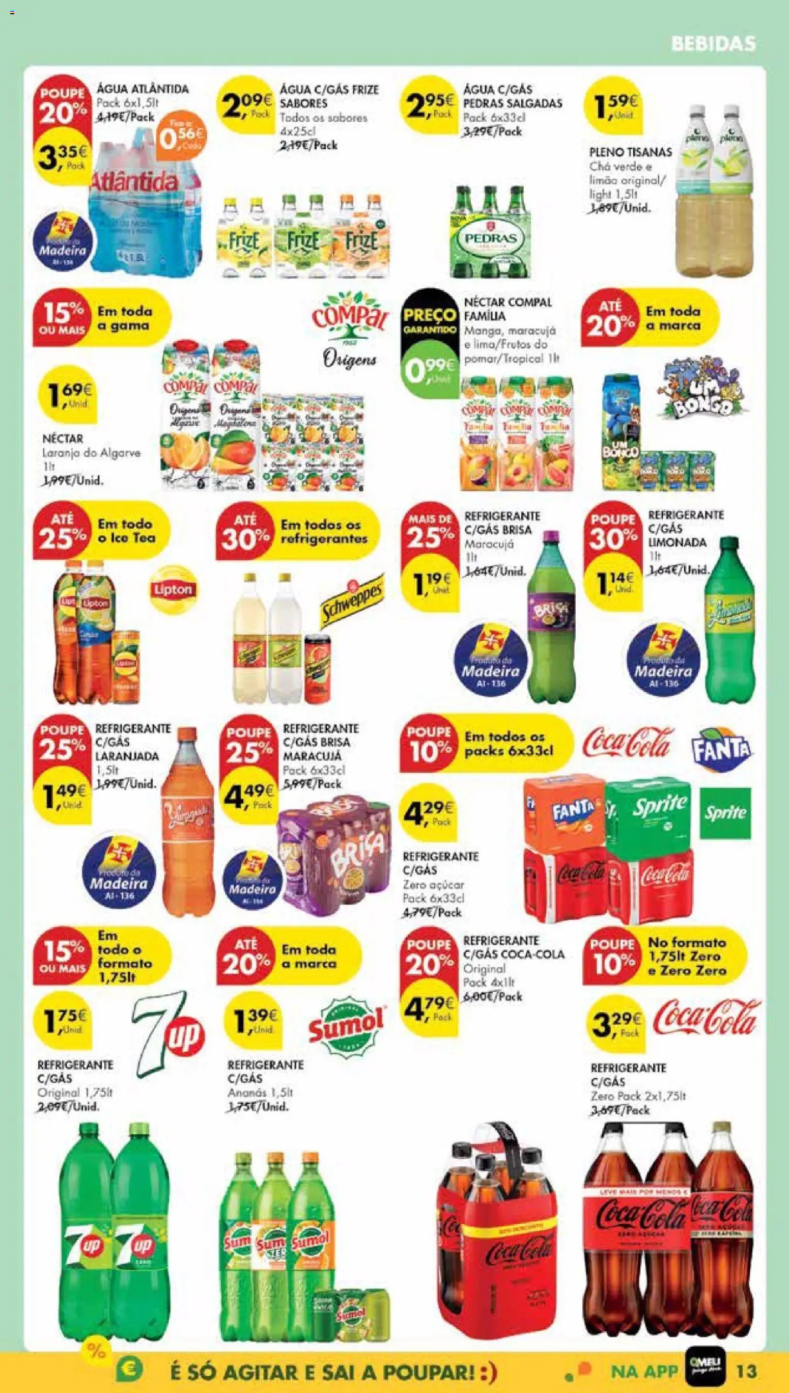 Pingo Doce Poupe Esta Semana Madeira │ válido de 02.12.2025 | Página: 13 | Produtos: Agua, Refrigerante, Fanta, Sumo