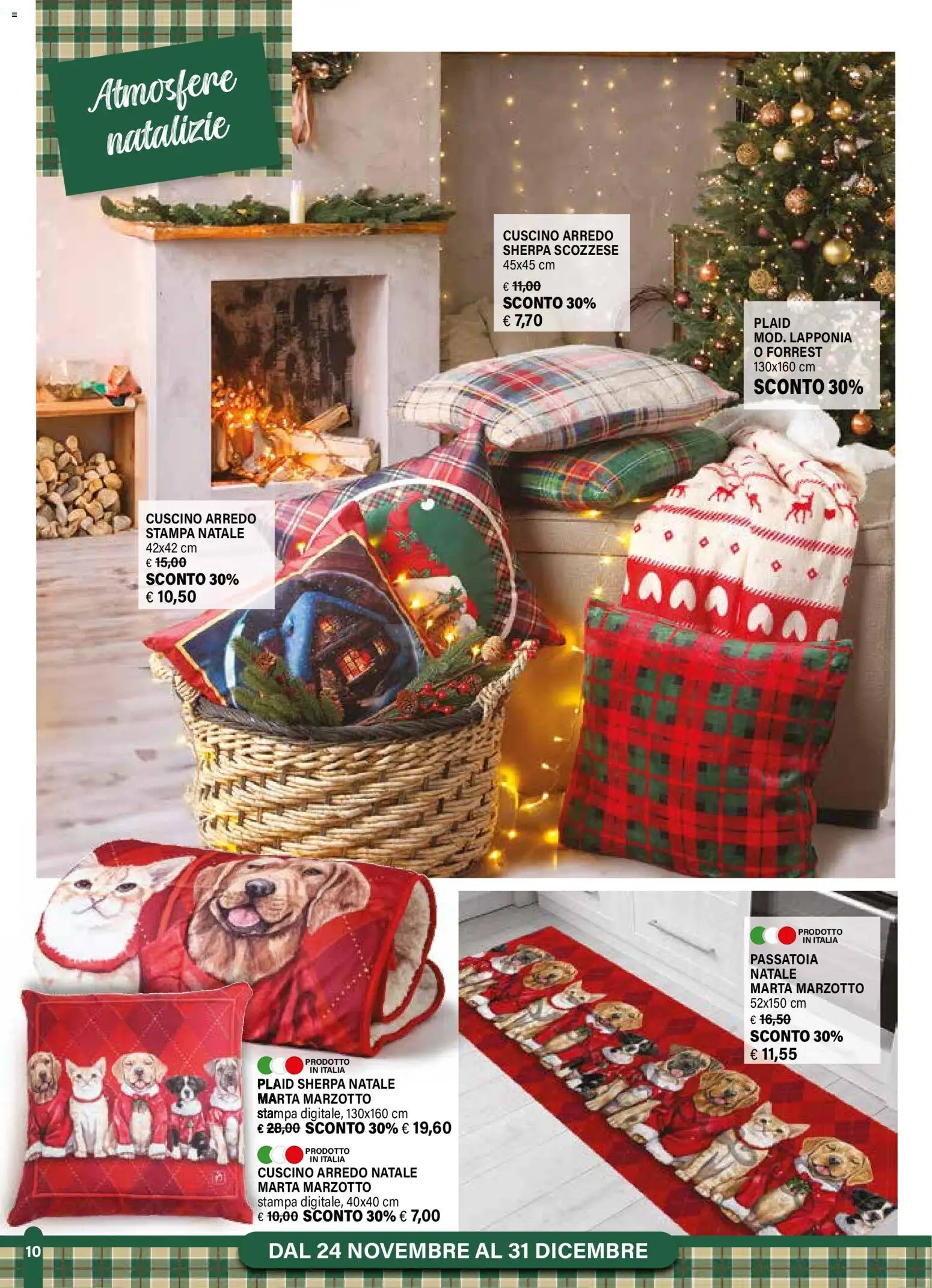 Volantino Il Gigante del 24.11.2025 | Pagina: 10 | Prodotti: Plaid, Stampa, Cuscino