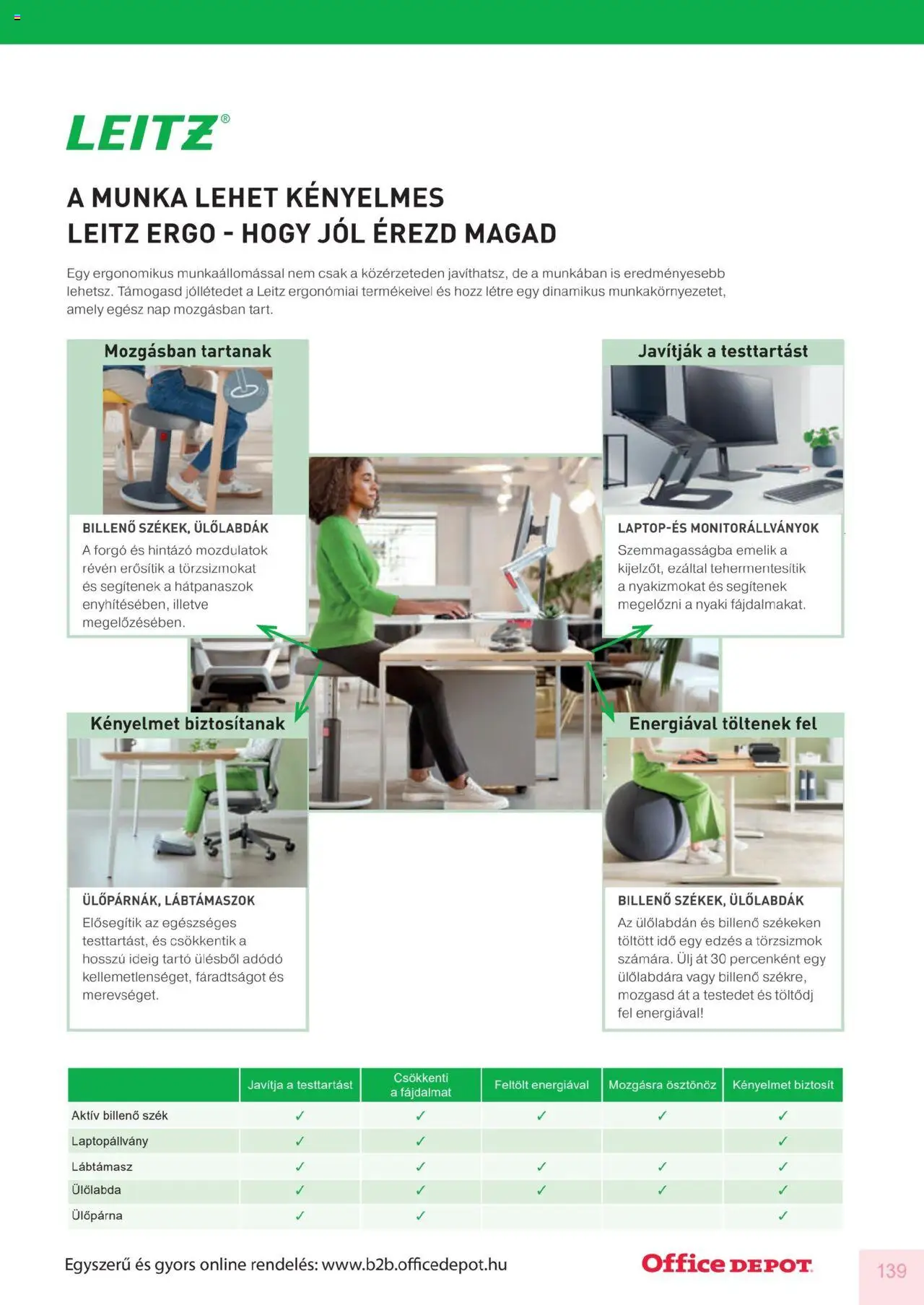 Office Depot akciós ujság - amely érvényes a következő dátumtól: 10.04.2025 | Oldal: 139 | Termékek: Szék, Ülőpárna
