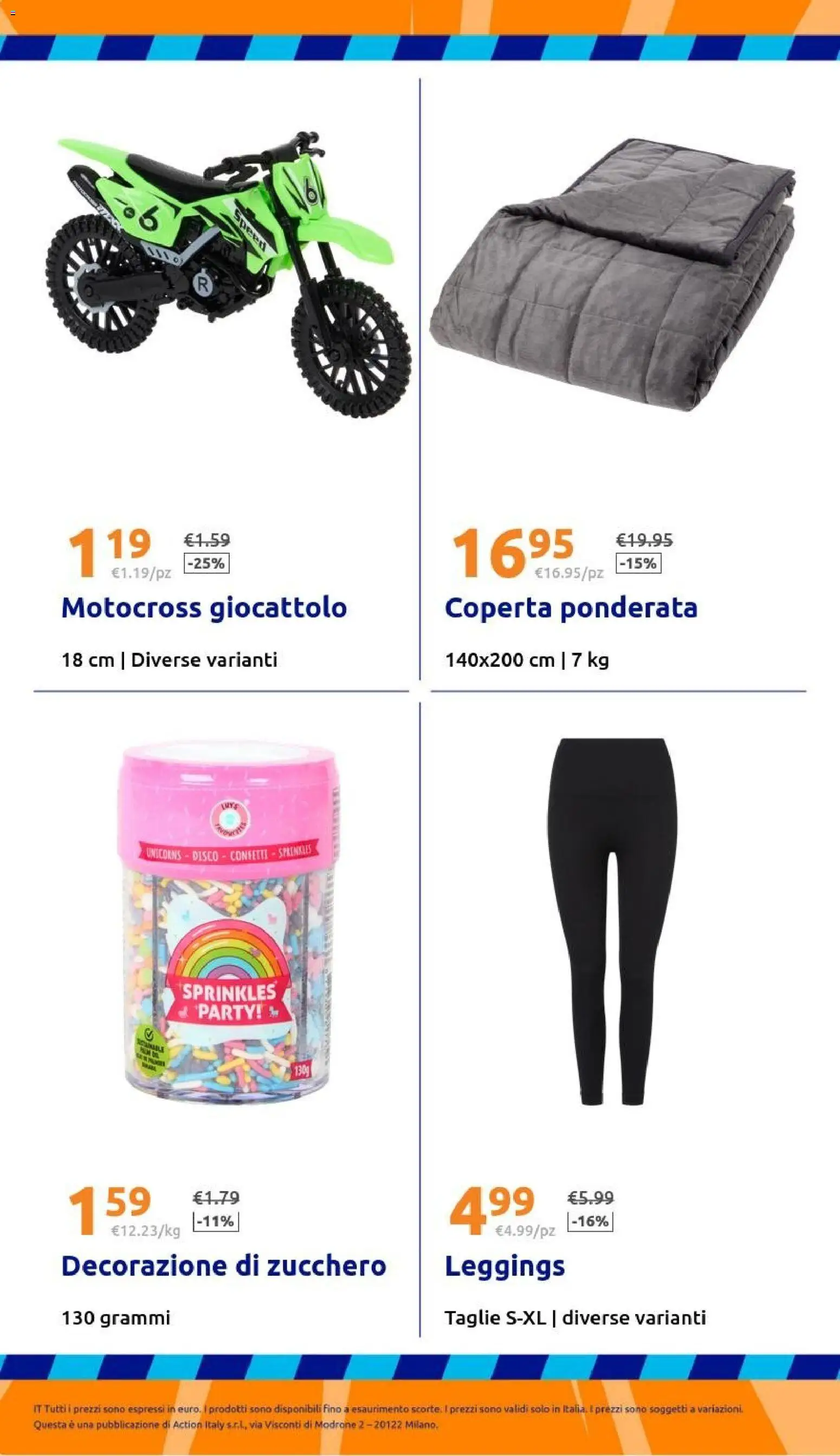 Volantino Action del 31.12.2025 | Pagina: 32 | Prodotti: Leggings, Zucchero, Disco, Coperta