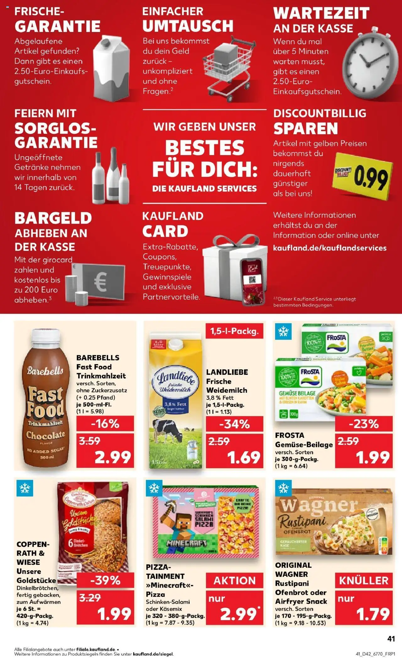 Kaufland prospekt Bocholt	 – gültig ab 19.10.2025 | Seite: 41 | Produkte: Frosta, Gemüse, Pizza, Erbsen