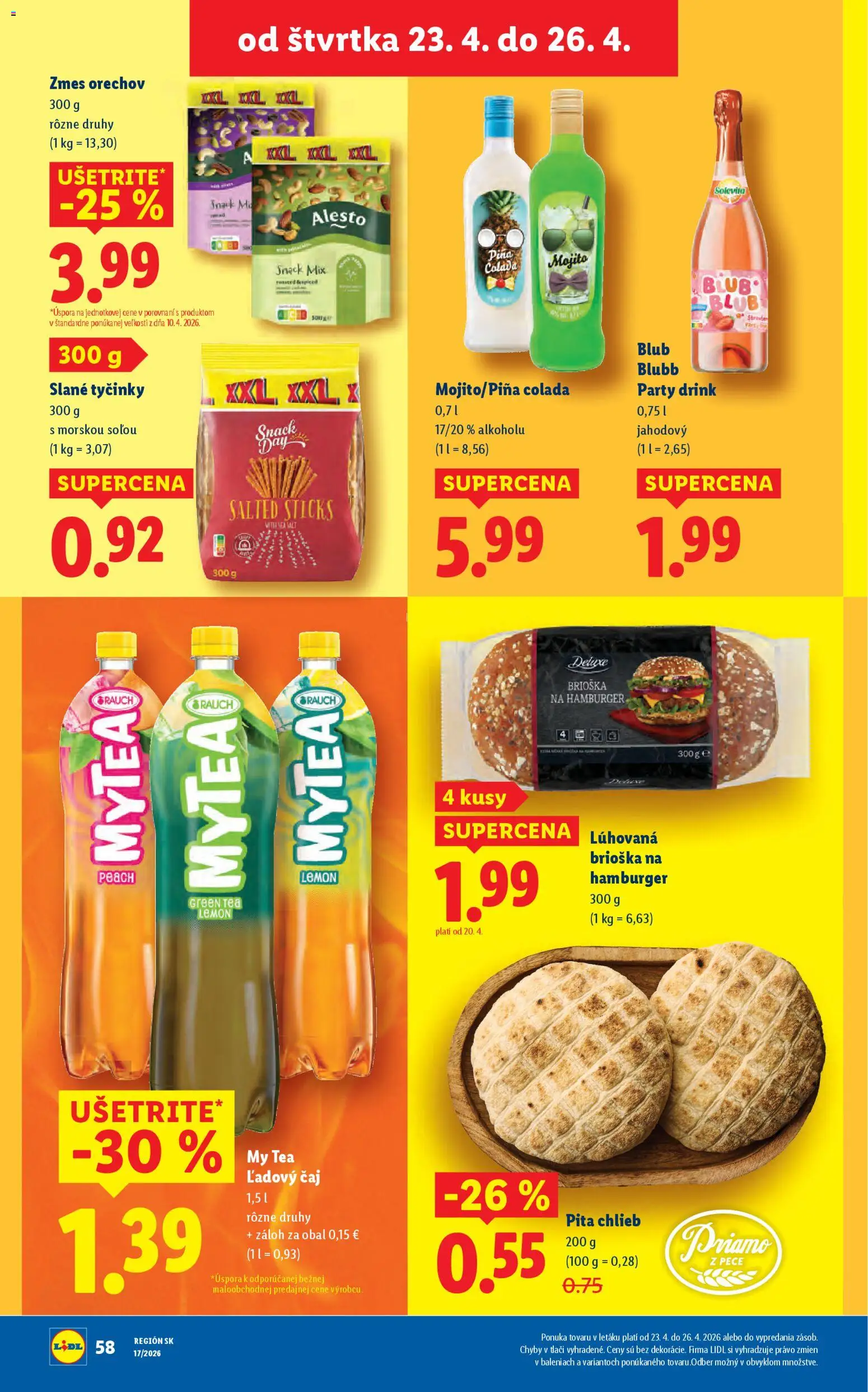Nové Lidl akcie – leták je platný od 20.04.2026 | Strana: 65 | Produkty: Chlieb, Čaj