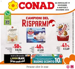 Anteprima del volantino Conad - Campioni del risparmio valido a partire dal 19.11.2025